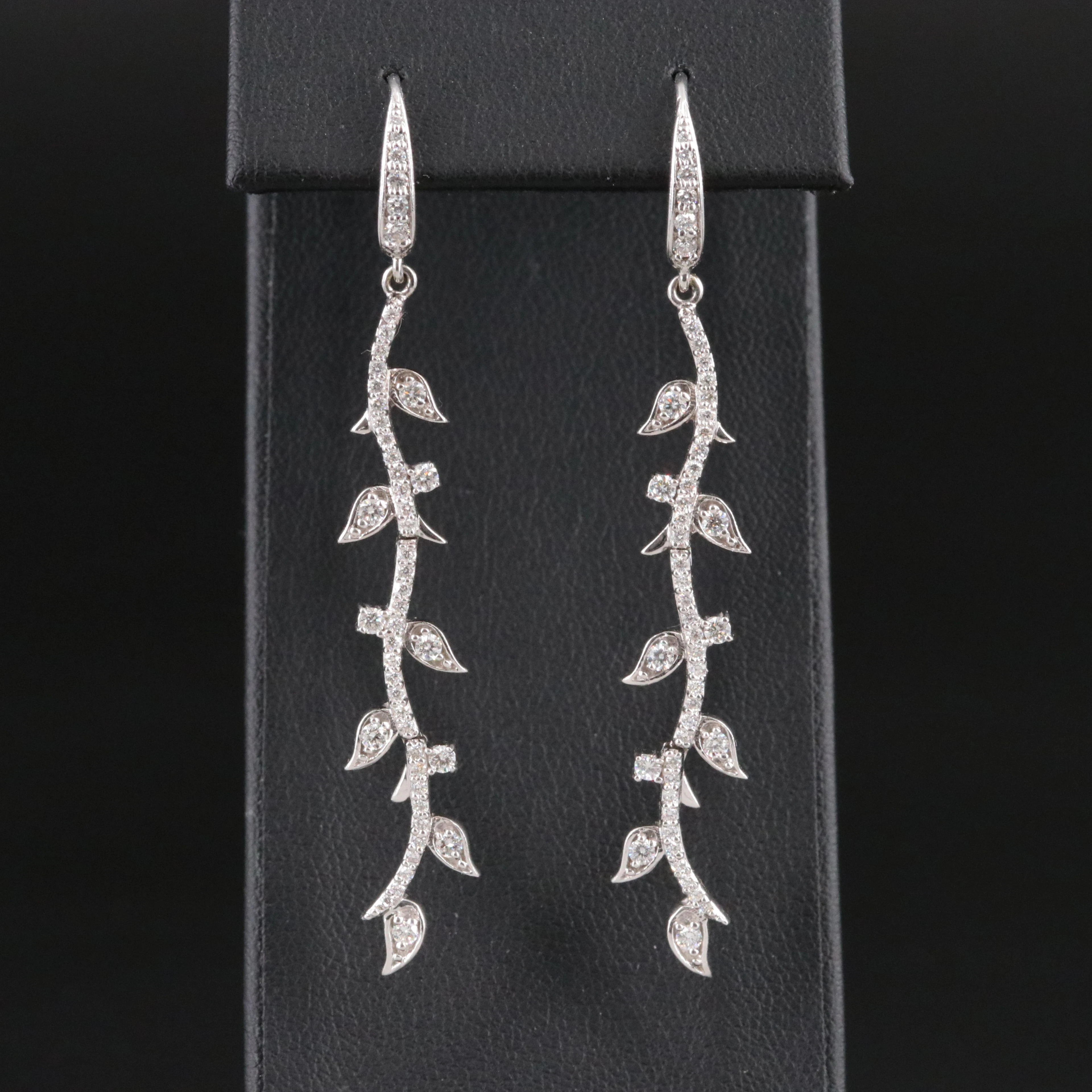 Penny Preville 18K 1.00 CTW Diamond Vine Earrings