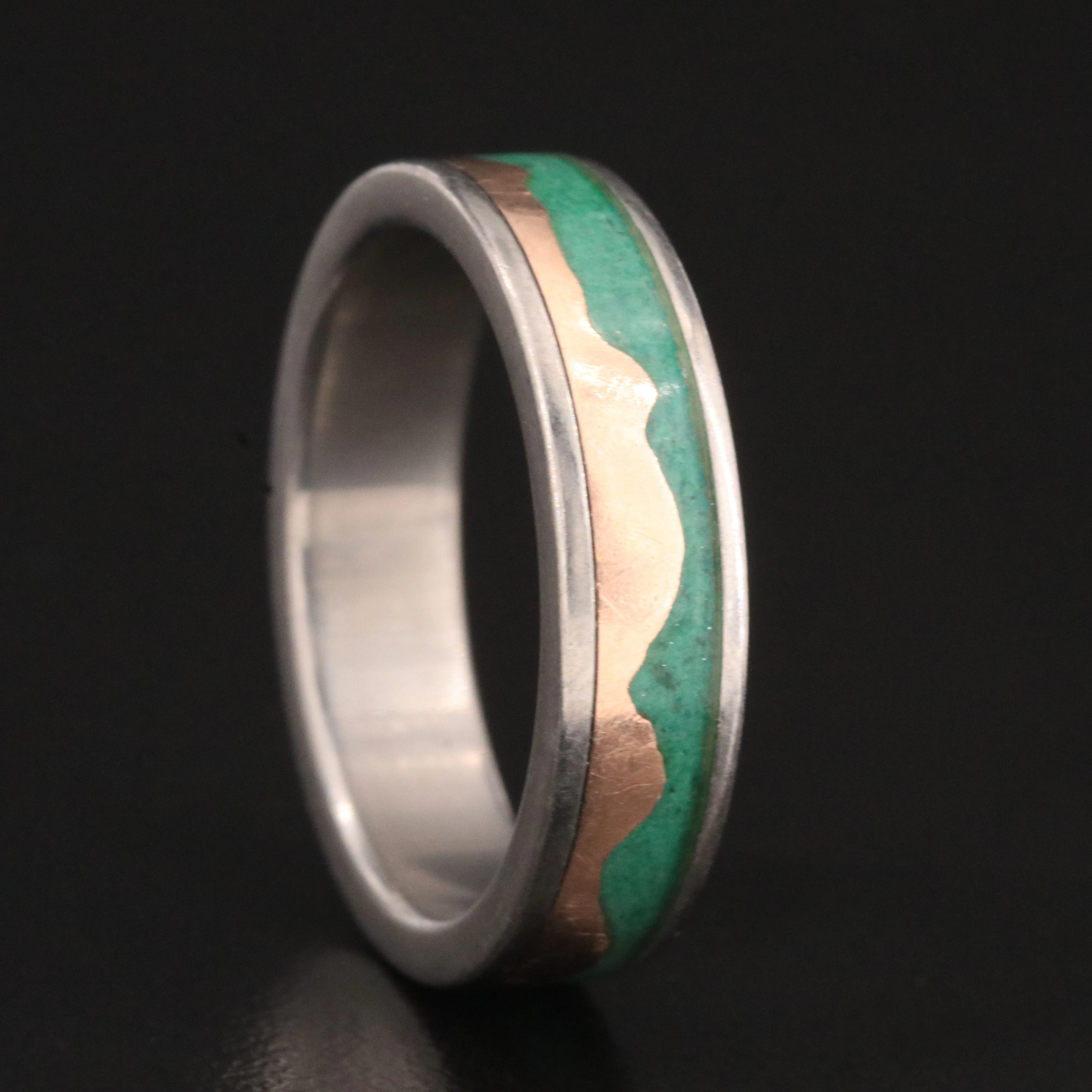 Resin Landscape Motif Ring