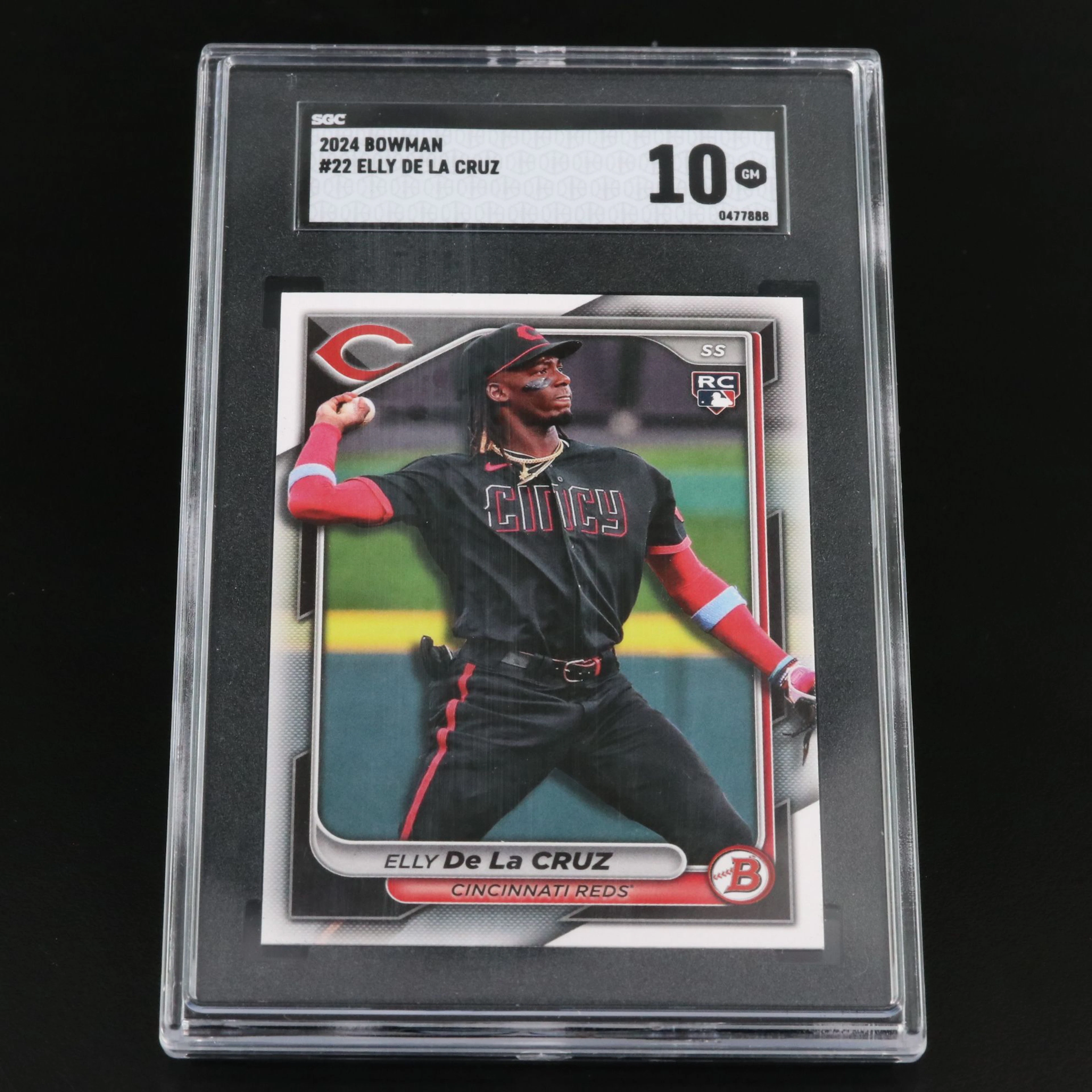 2024 Bowman Elly De La Cruz Cincinnati Reds Rookie Card Graded SGC 10