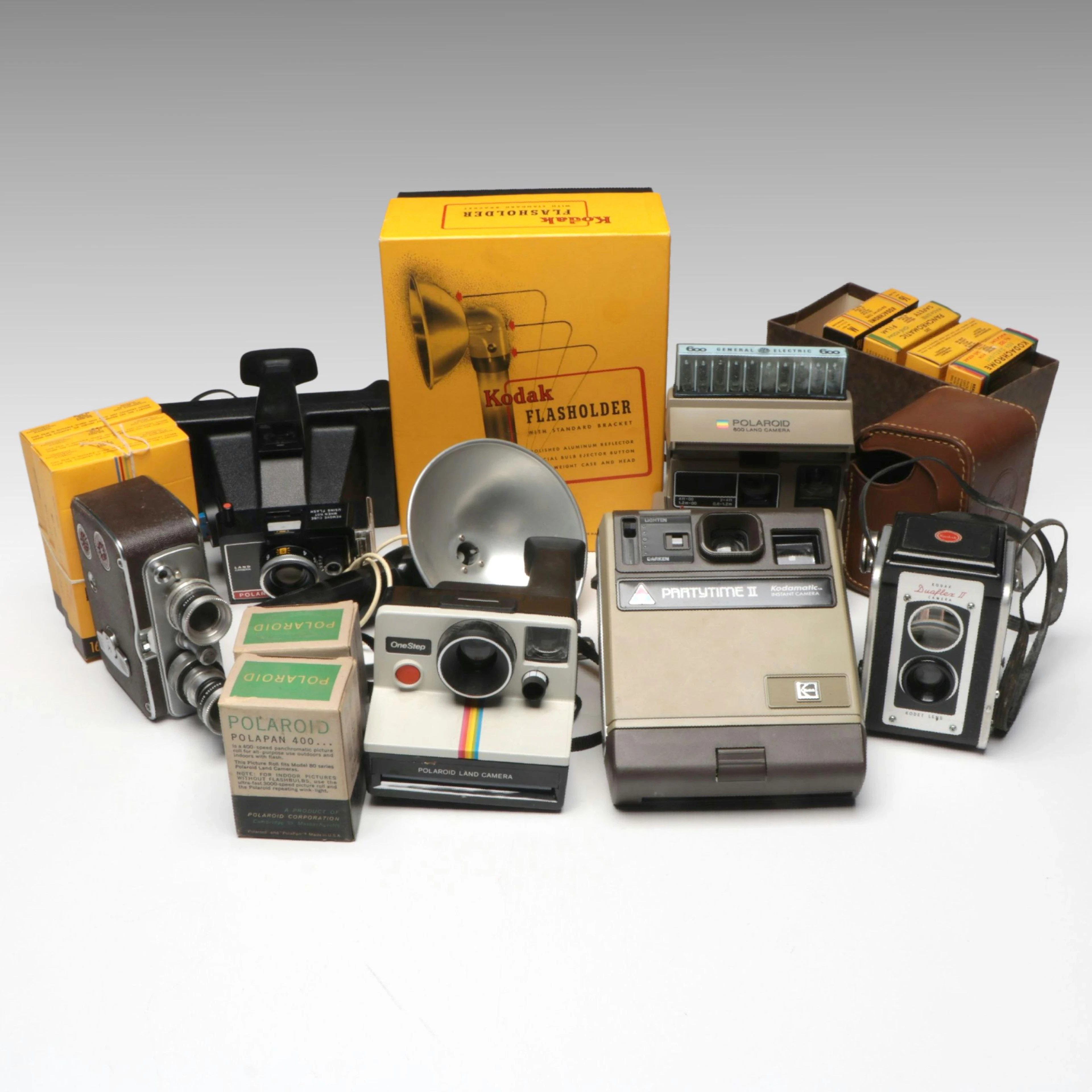 Polaroid, Filmo, Kodak, and Zeiss Ikon Cameras and Accessories