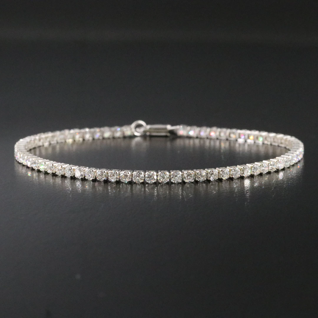 14K 3.28 CTW Lab Grown Diamond Line Bracelet with IGI Report