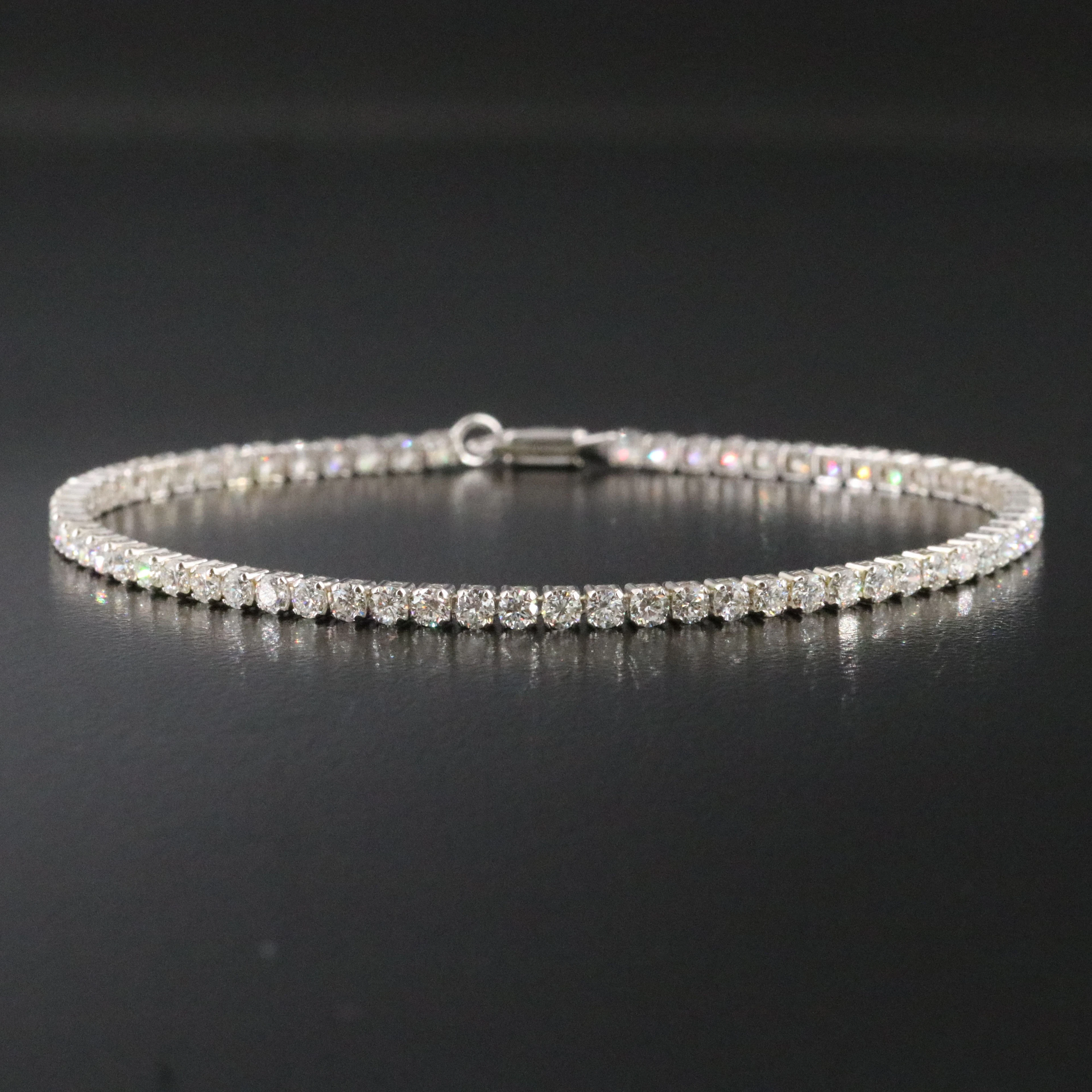 14K 3.28 CTW Lab Grown Diamond Line Bracelet with IGI Report