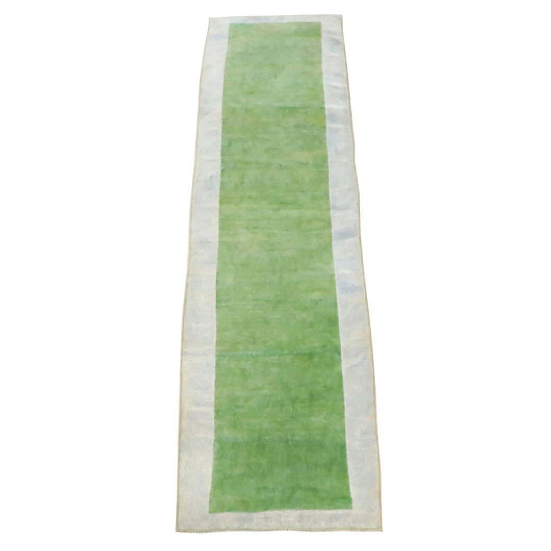 2'10 x 10'9 Hand-Knotted Overdyed Carpet Runner