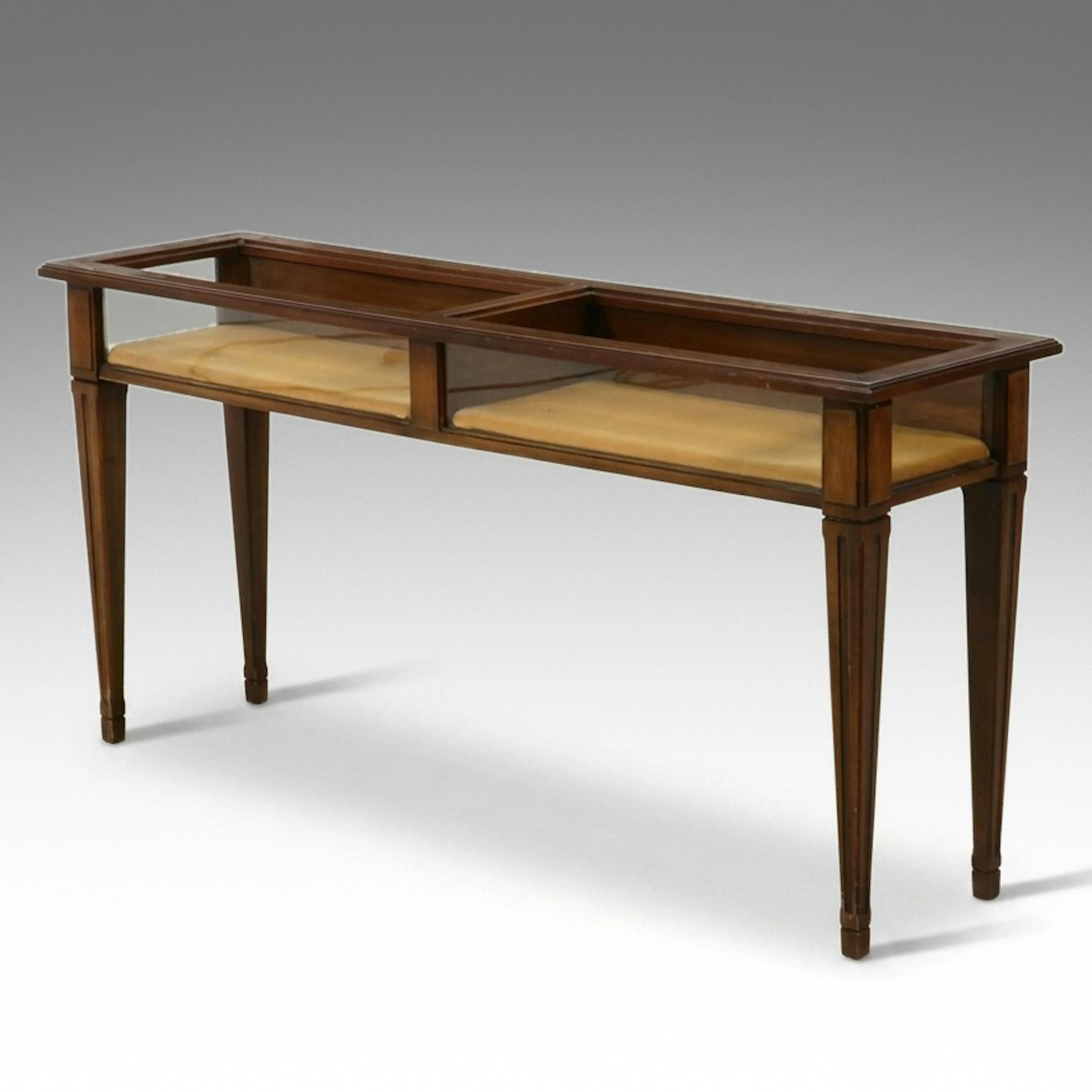 Brandt Furniture Neoclassical Style Mahogany Shadow Box Console Table