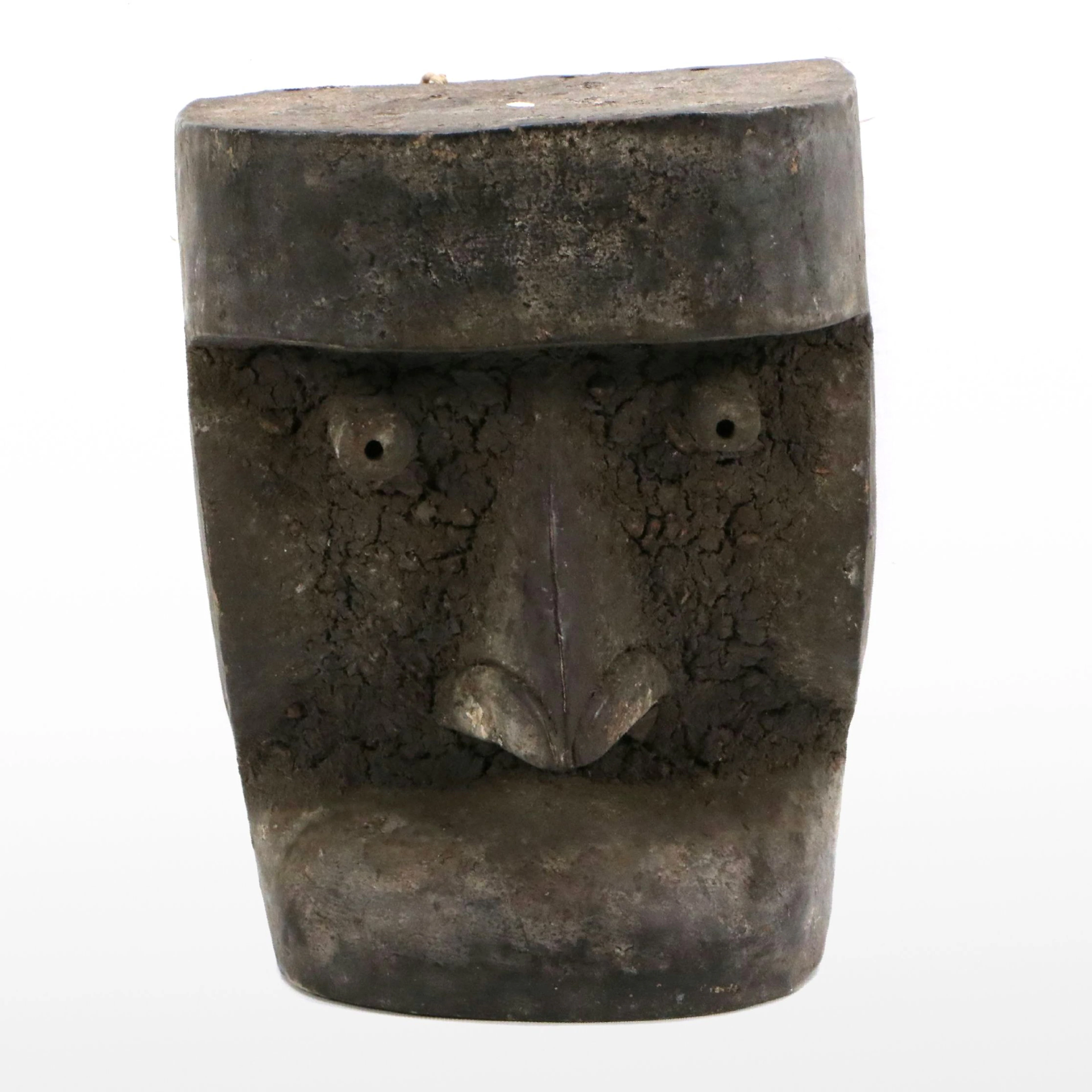 Carved Wood Replica of Rapa Nui Easter Island Moai Head Statue