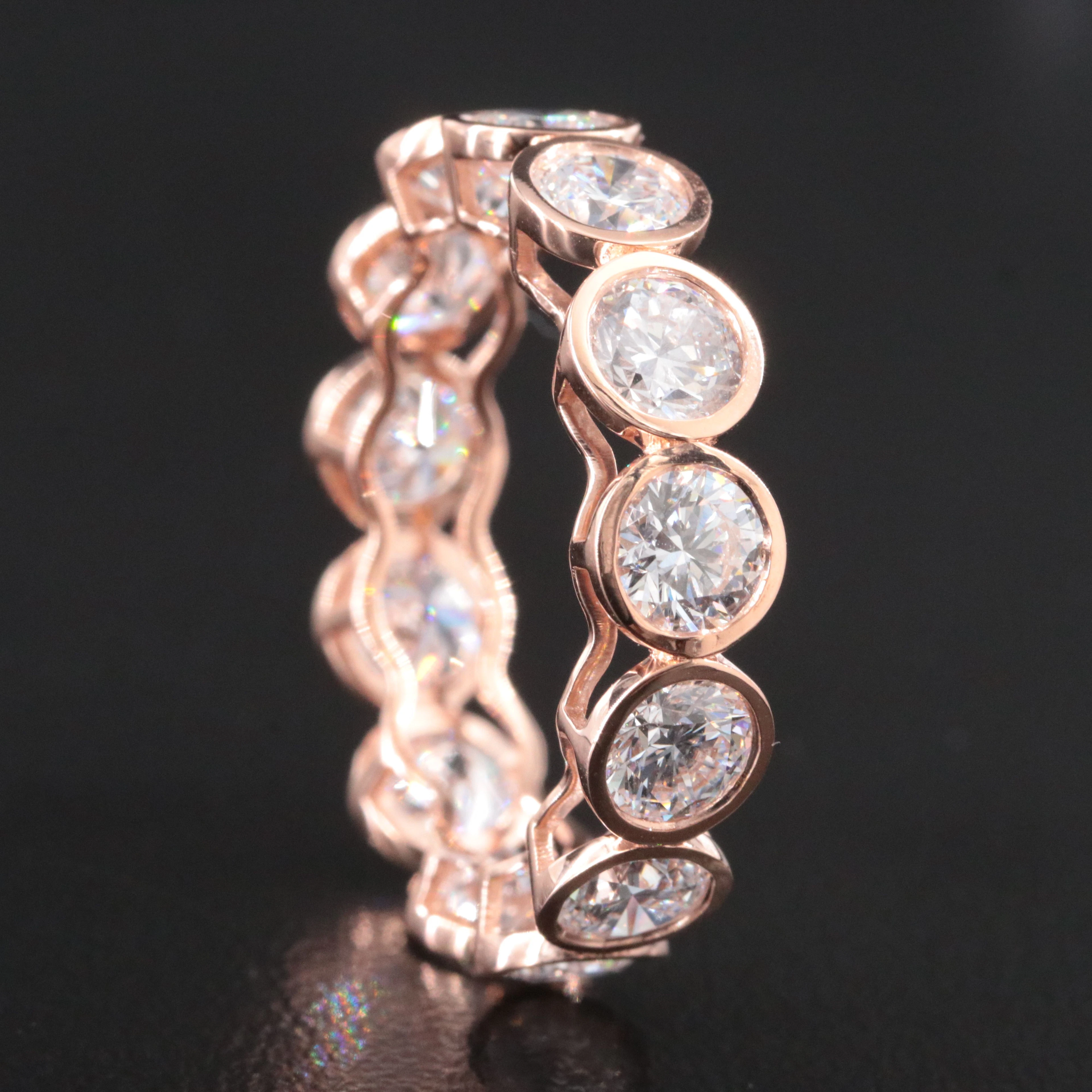 14K Rose Gold 3.97 CTW Lab Grown Diamond Eternity Band