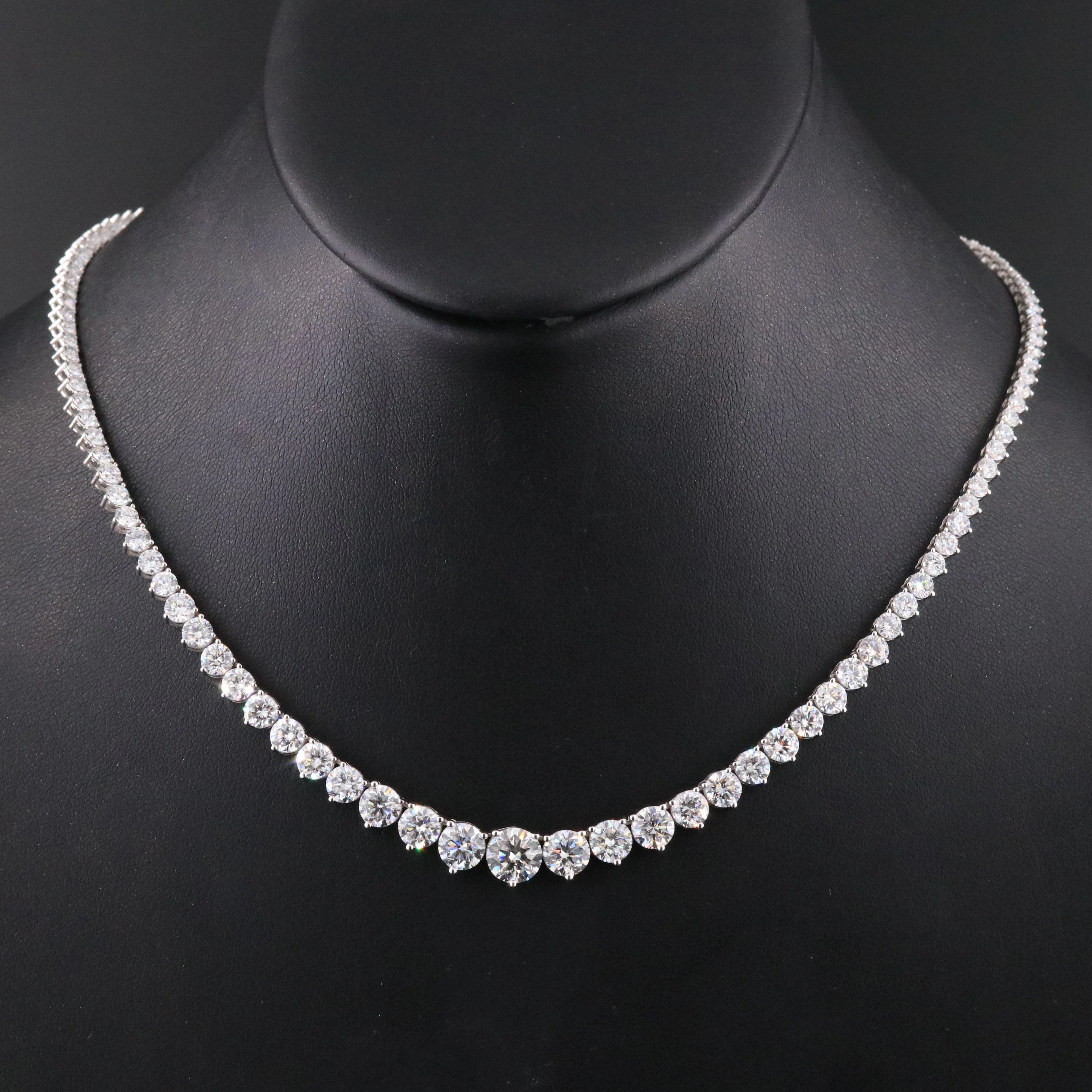 14K 20.76 CTW Lab Grown Diamond Rivière Necklace