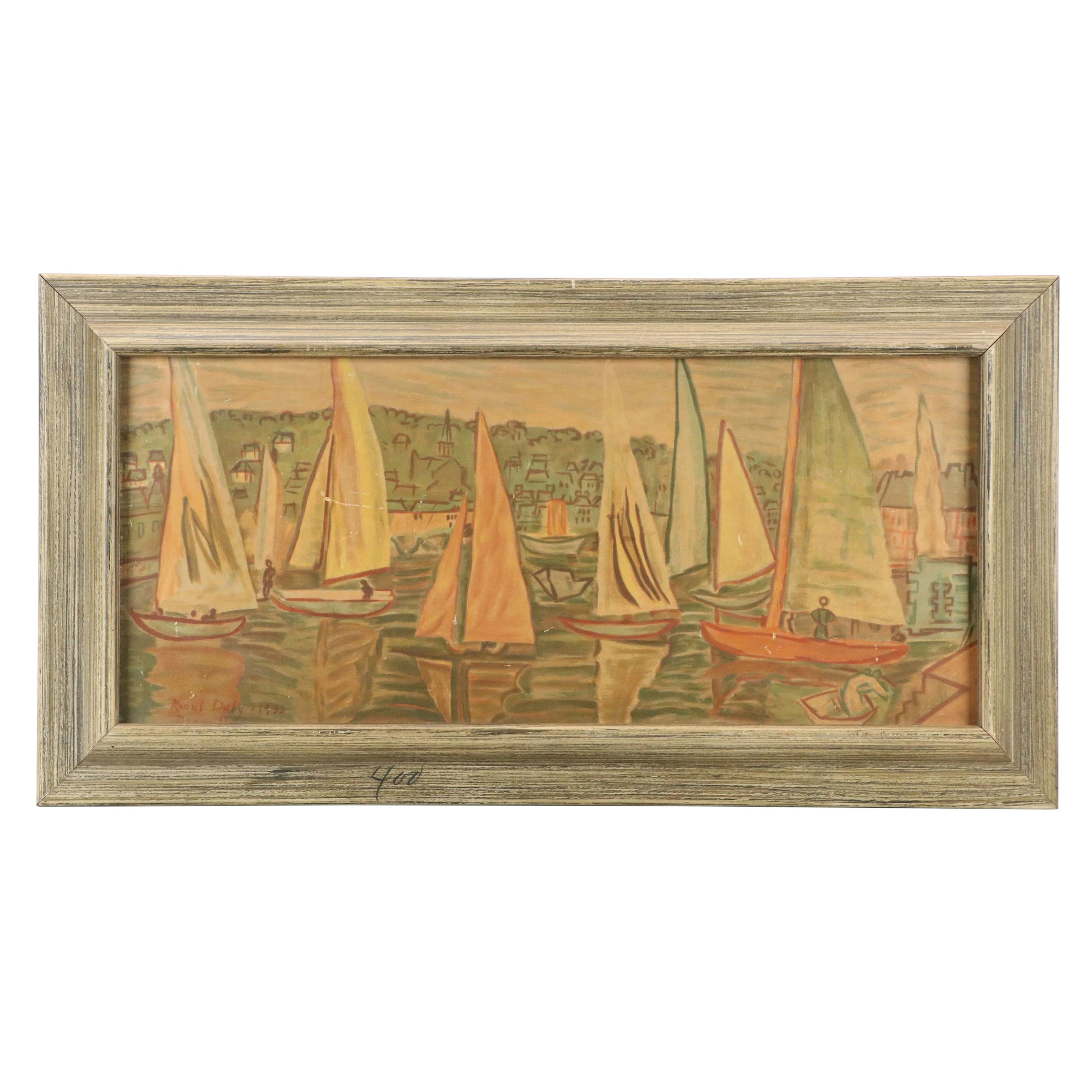 Collotype After Raoul Dufy "Deauville," Mid-20th Century