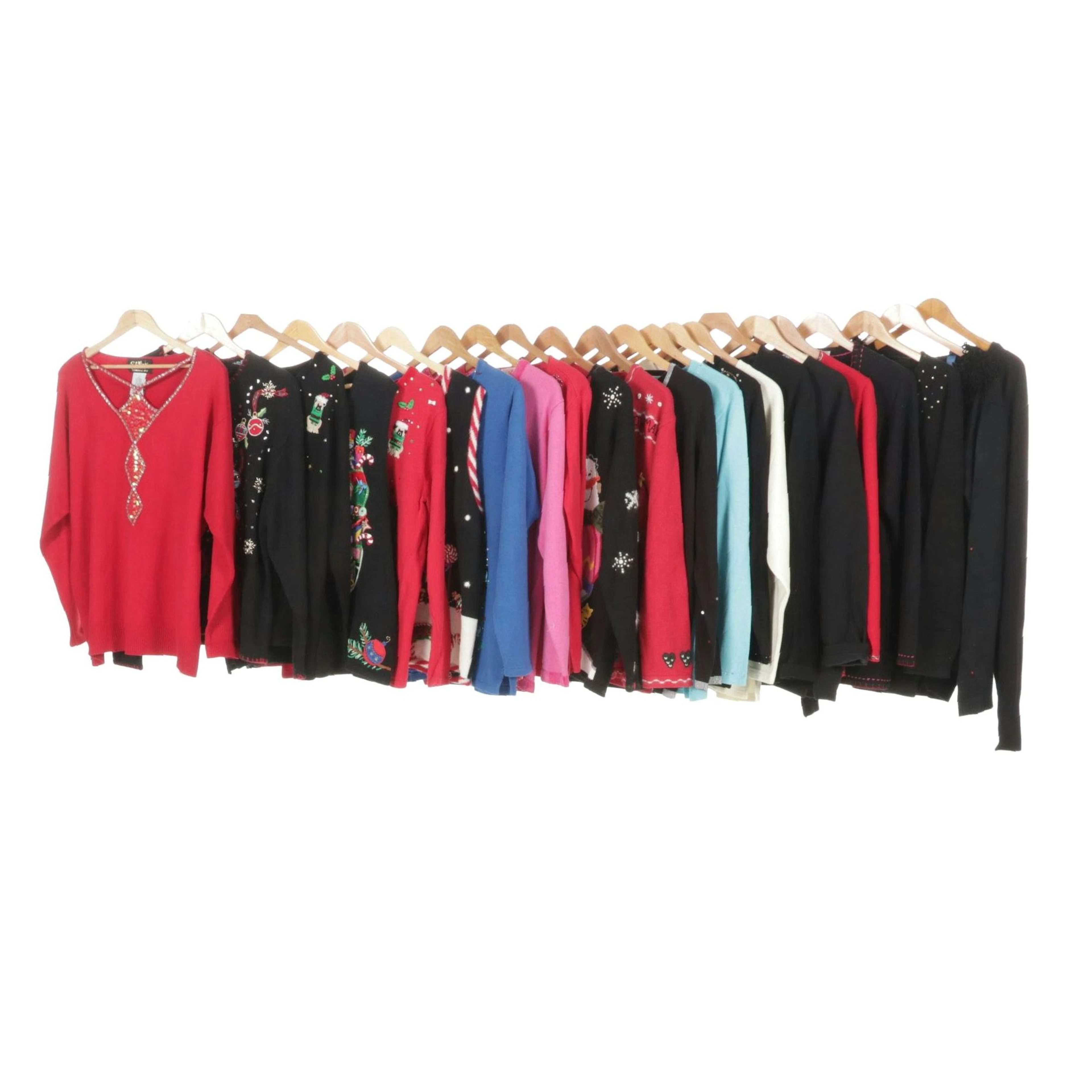 Bob Mackie, Quacker Factory, Karen Scott with More Holiday Embellished Sweaters
