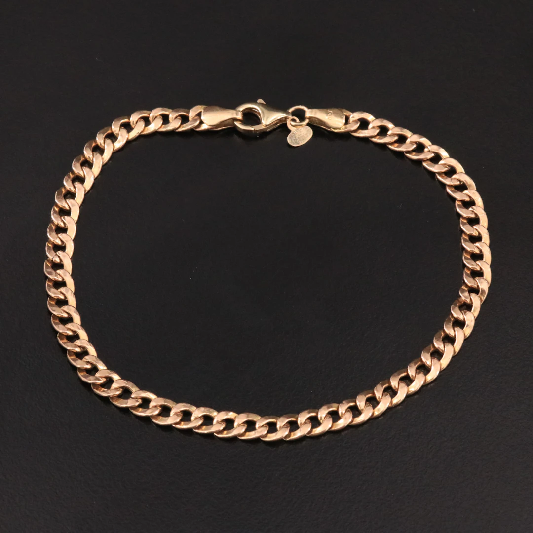 Italian 14K Curb Chain Bracelet