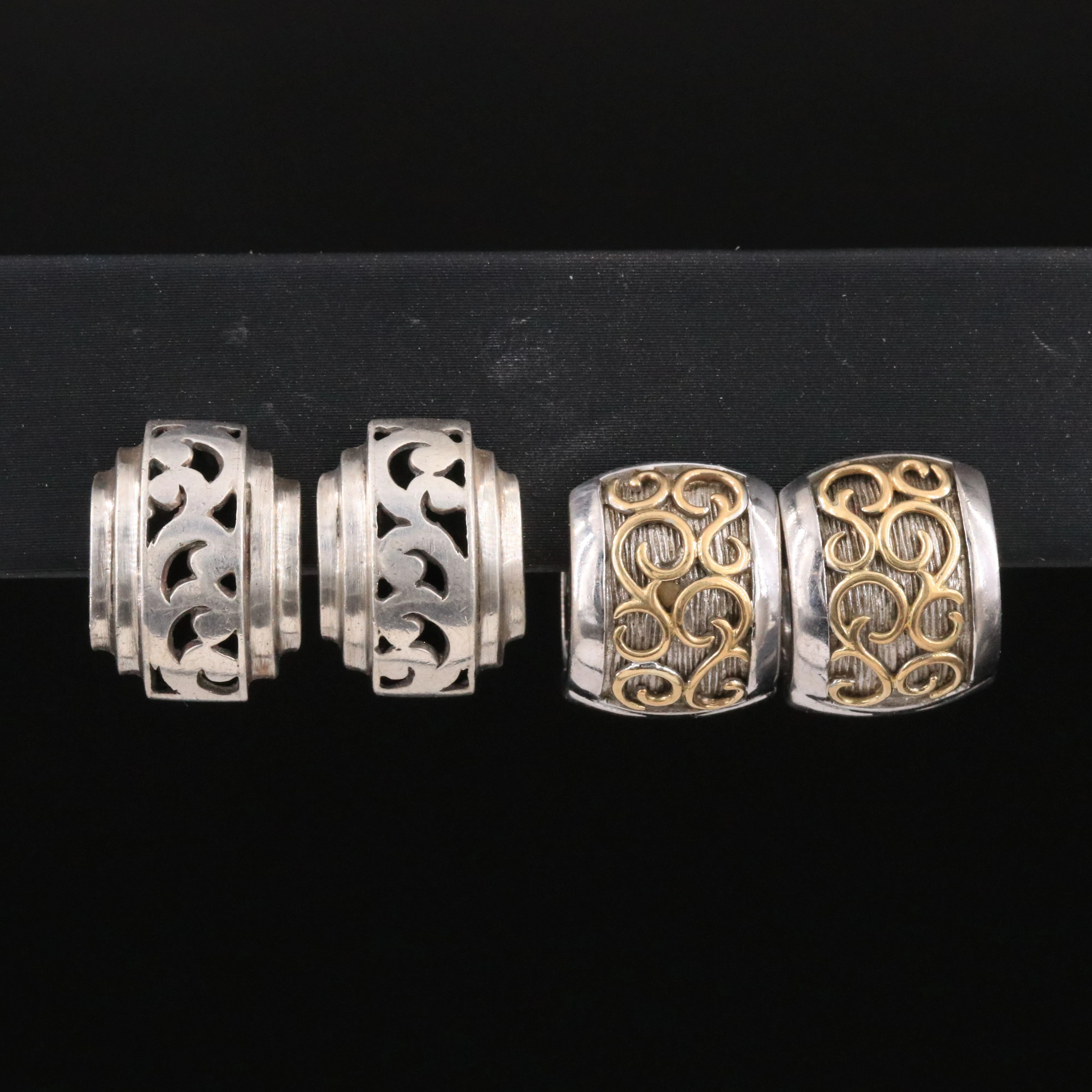 Gabriel & Co. and Lois Hill Sterling Earrings with 18K Accents