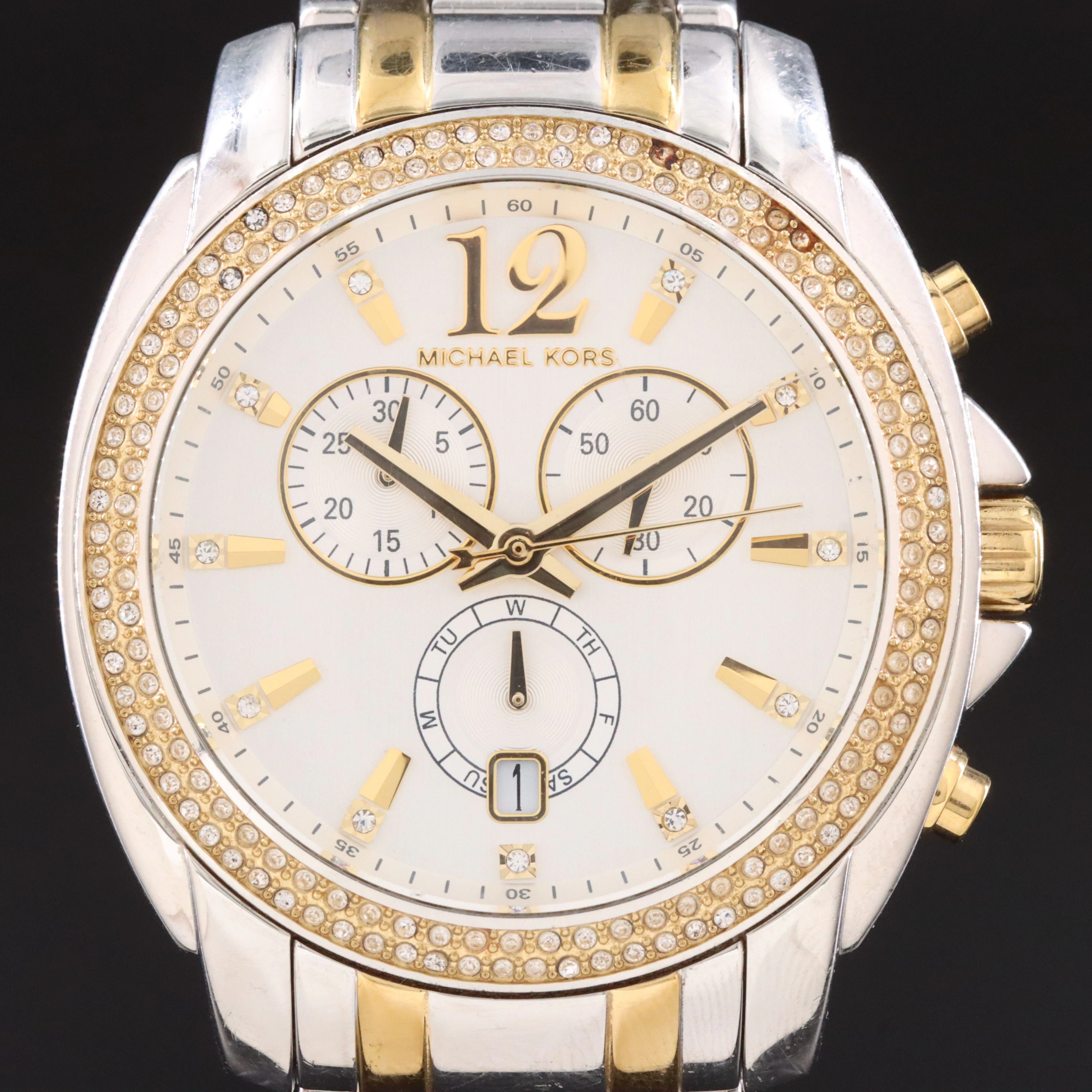 Michael Kors Classic Glitz Series Two Tone Quartz Watch #MK- 5603