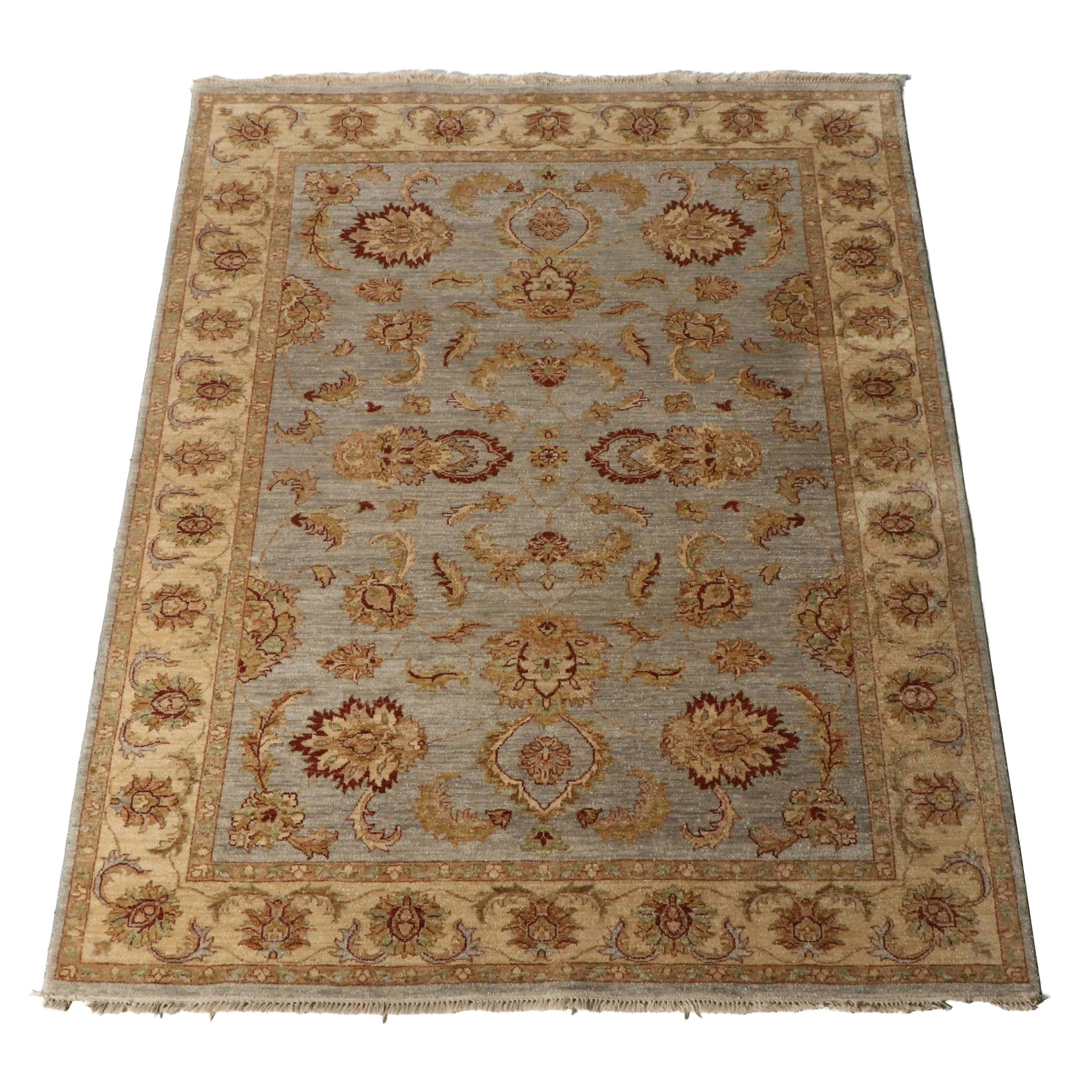 5'7 x 8'2 Hand-Knotted Pakistani Peshawar Area Rug