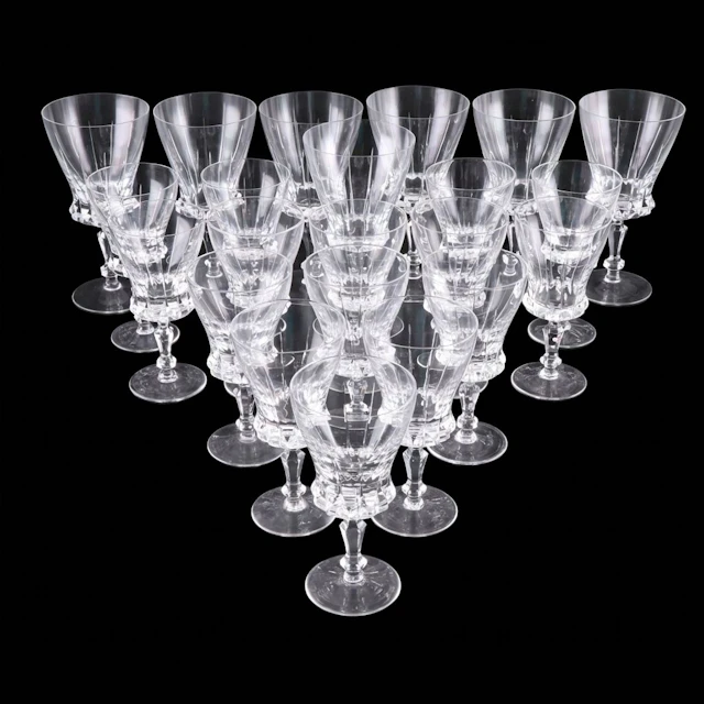 Gorham "Pristine" Cut Crystal Stemware, Late 20th C.
