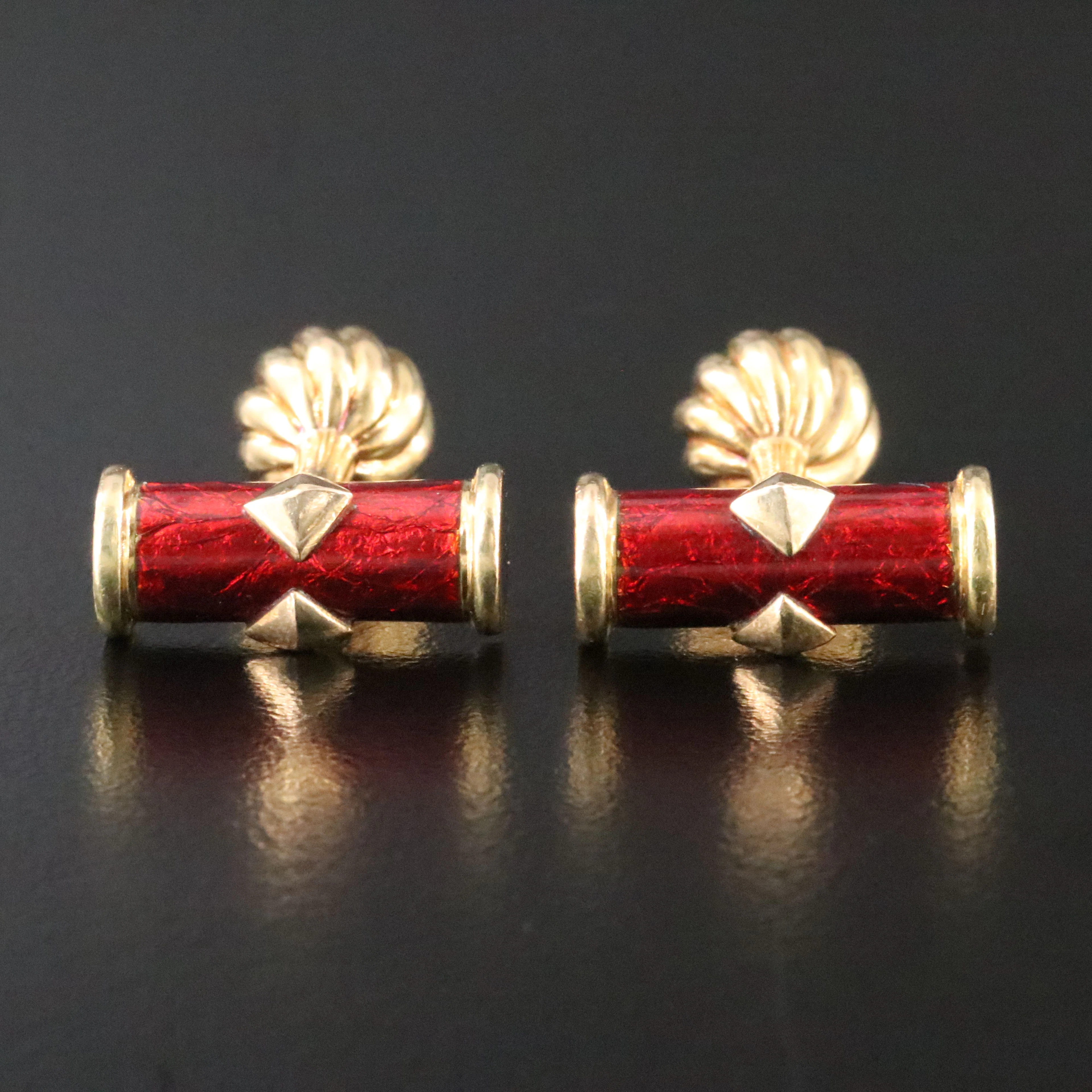 Jean Schlumberger for Tiffany & Co. 18K Enamel Bar Cufflinks
