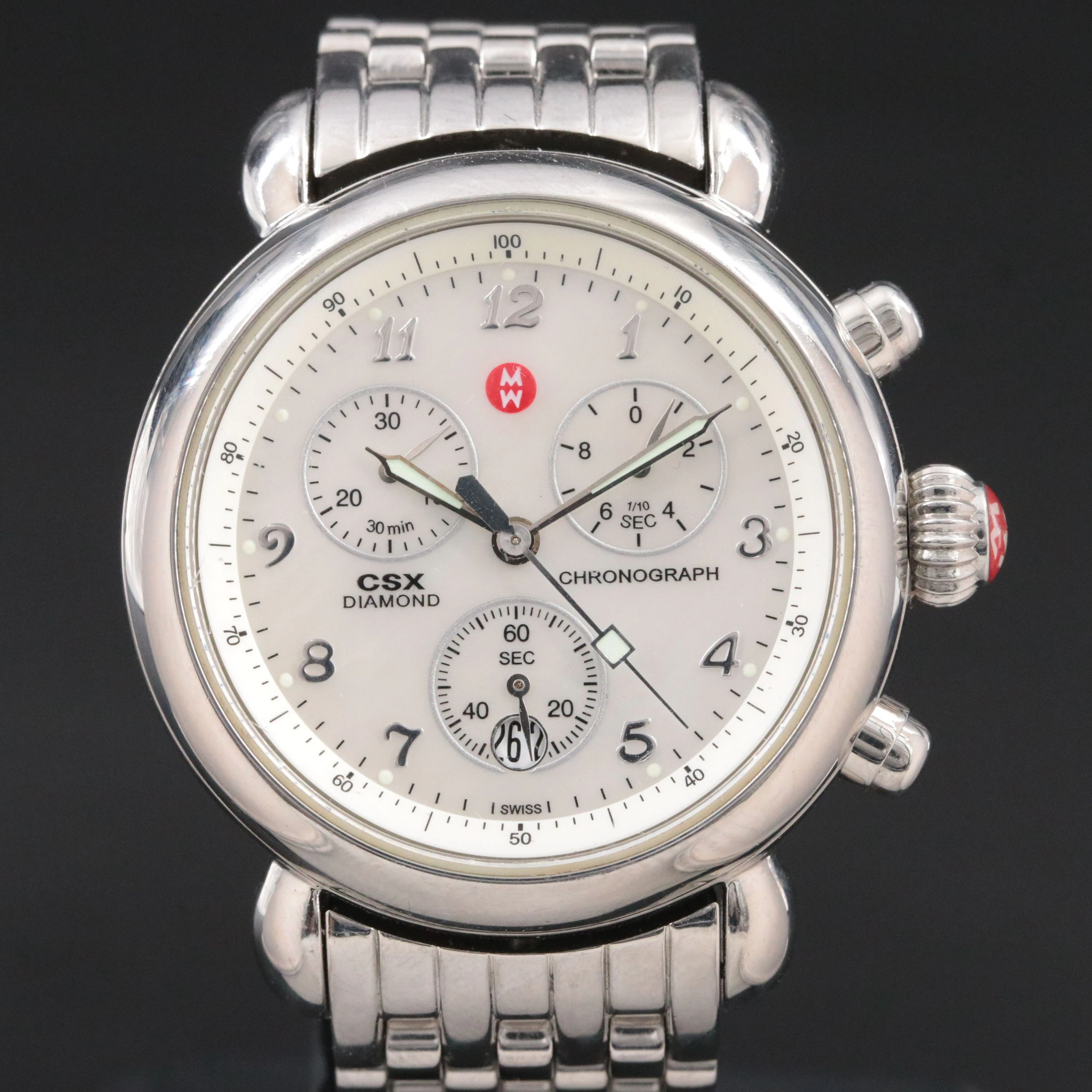 Michele CSX 36 Stainless Steel Quartz Watch #MW03C00