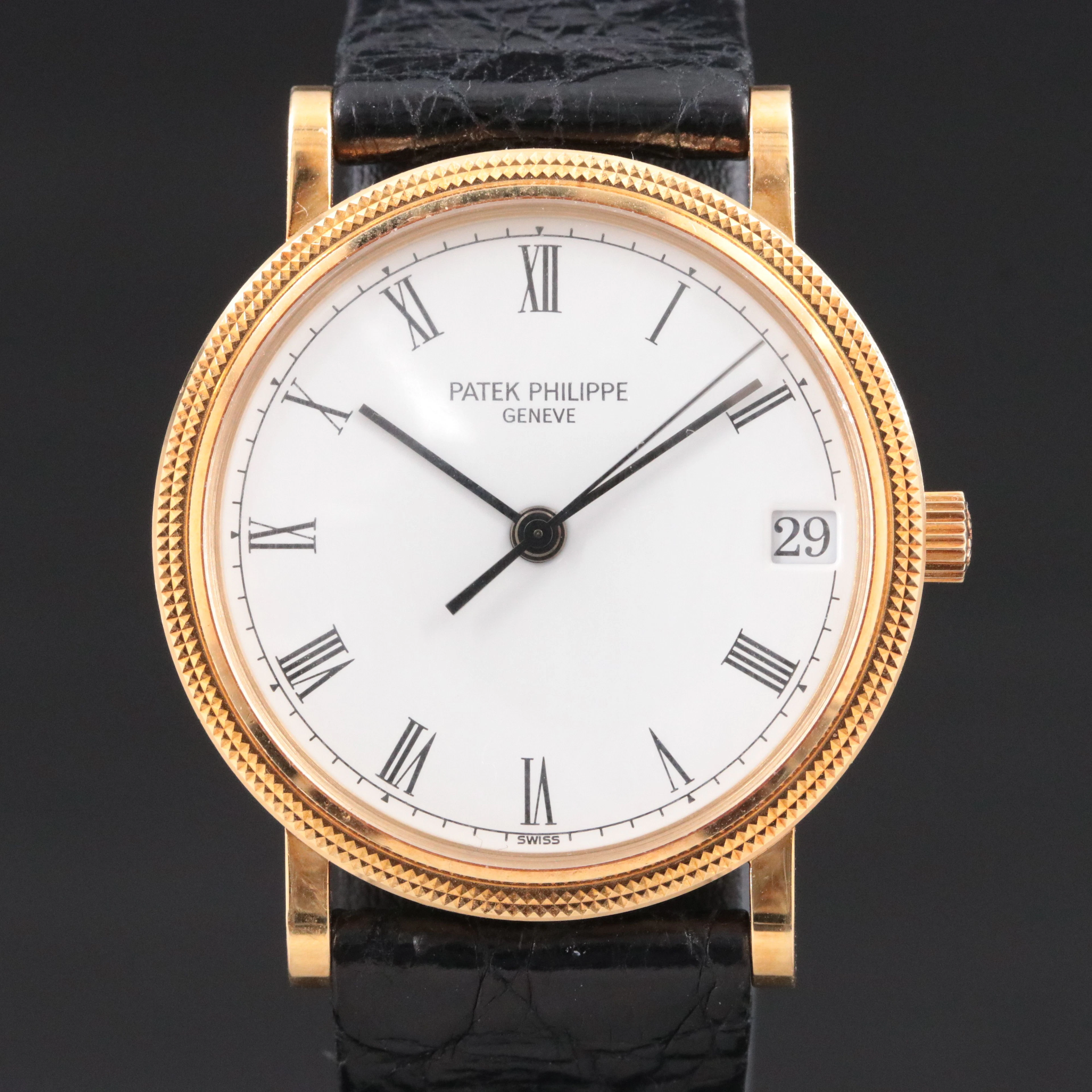 18K Patek Philippe Calatrava Automatic Date Ref. 3802/200 Watch