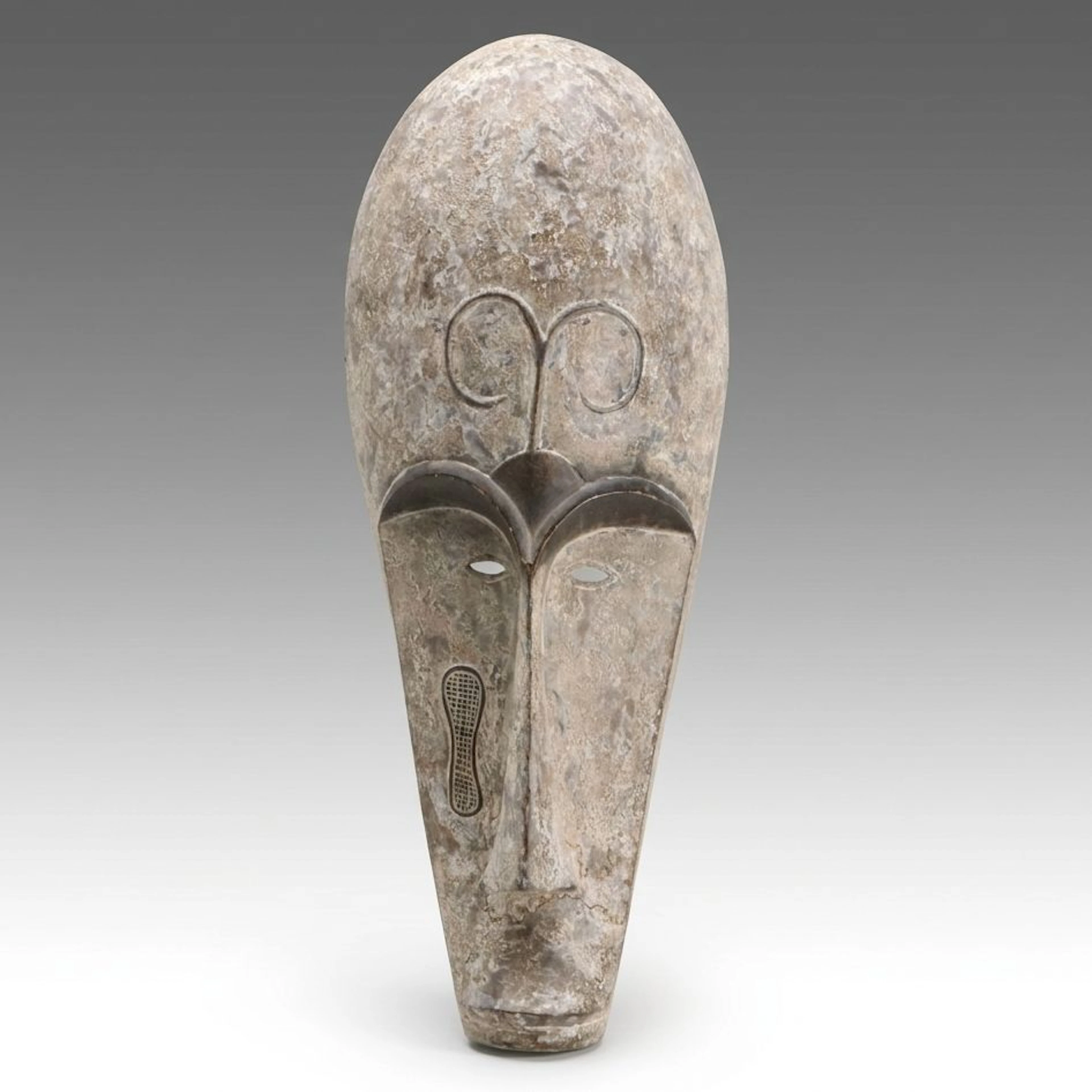 Gabon Fang "Ngil" Hand-Carved with Pigment Ritual Mask