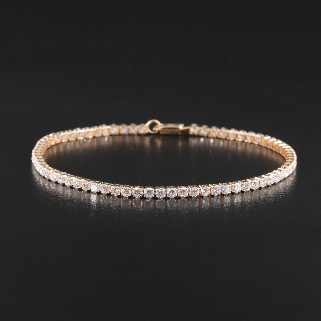 14K 3.19 CTW Lab Grown Diamond Line Bracelet with IGI Report