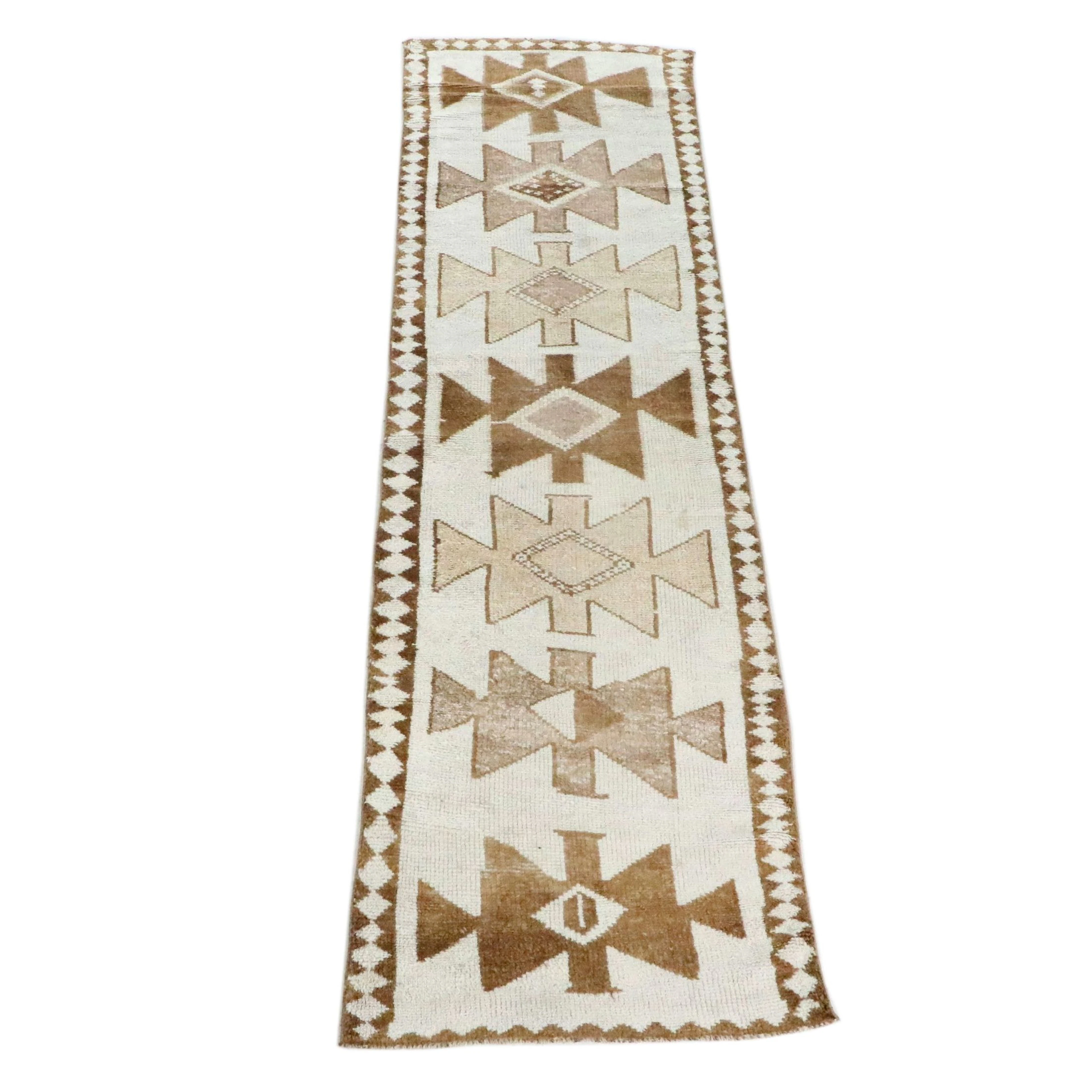 3' x 11'4 Hand-Knotted Turkish Anatolian Carpet Runner