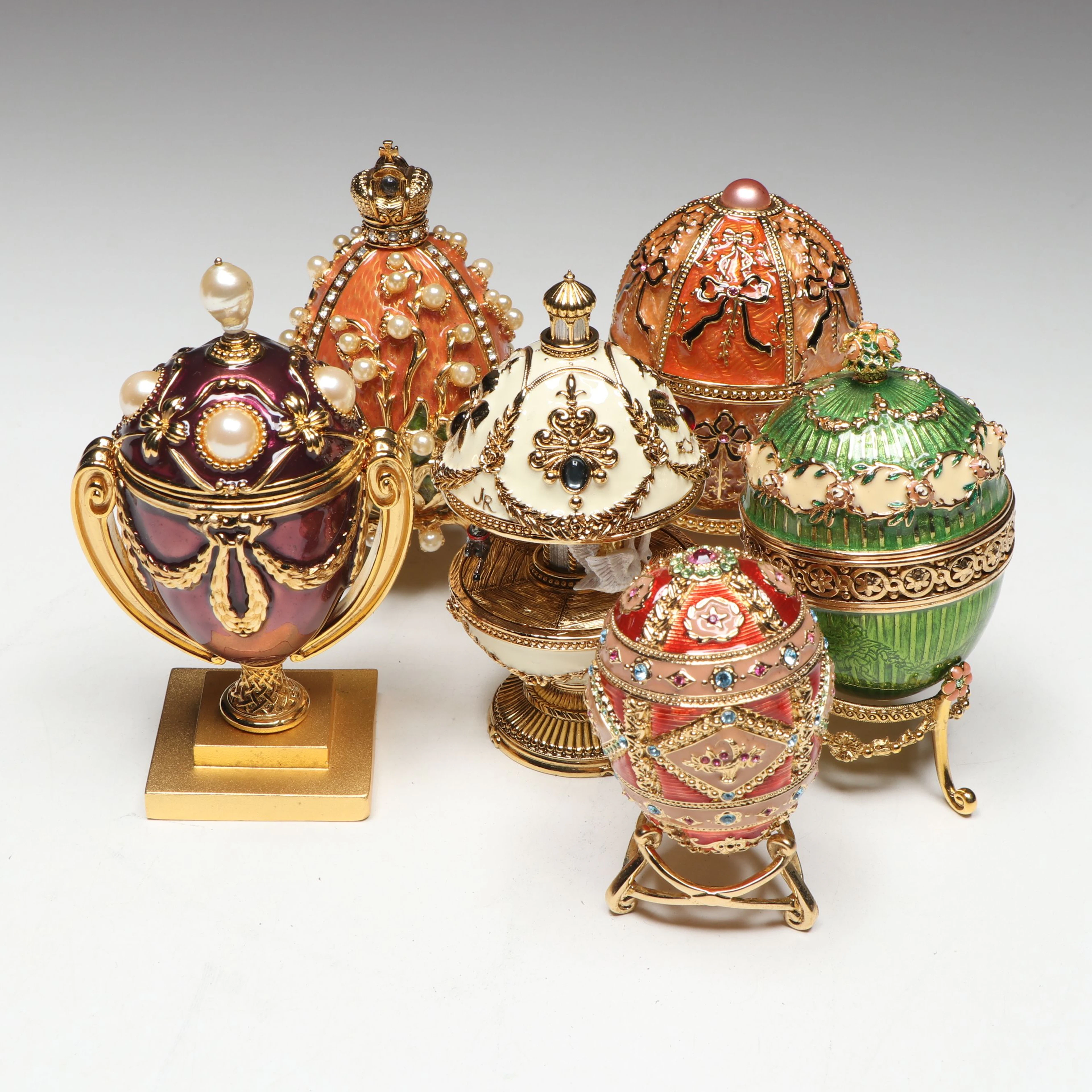Joan Rivers Imperial Treasures Fabergé Egg Style Limoges Boxes and Figures