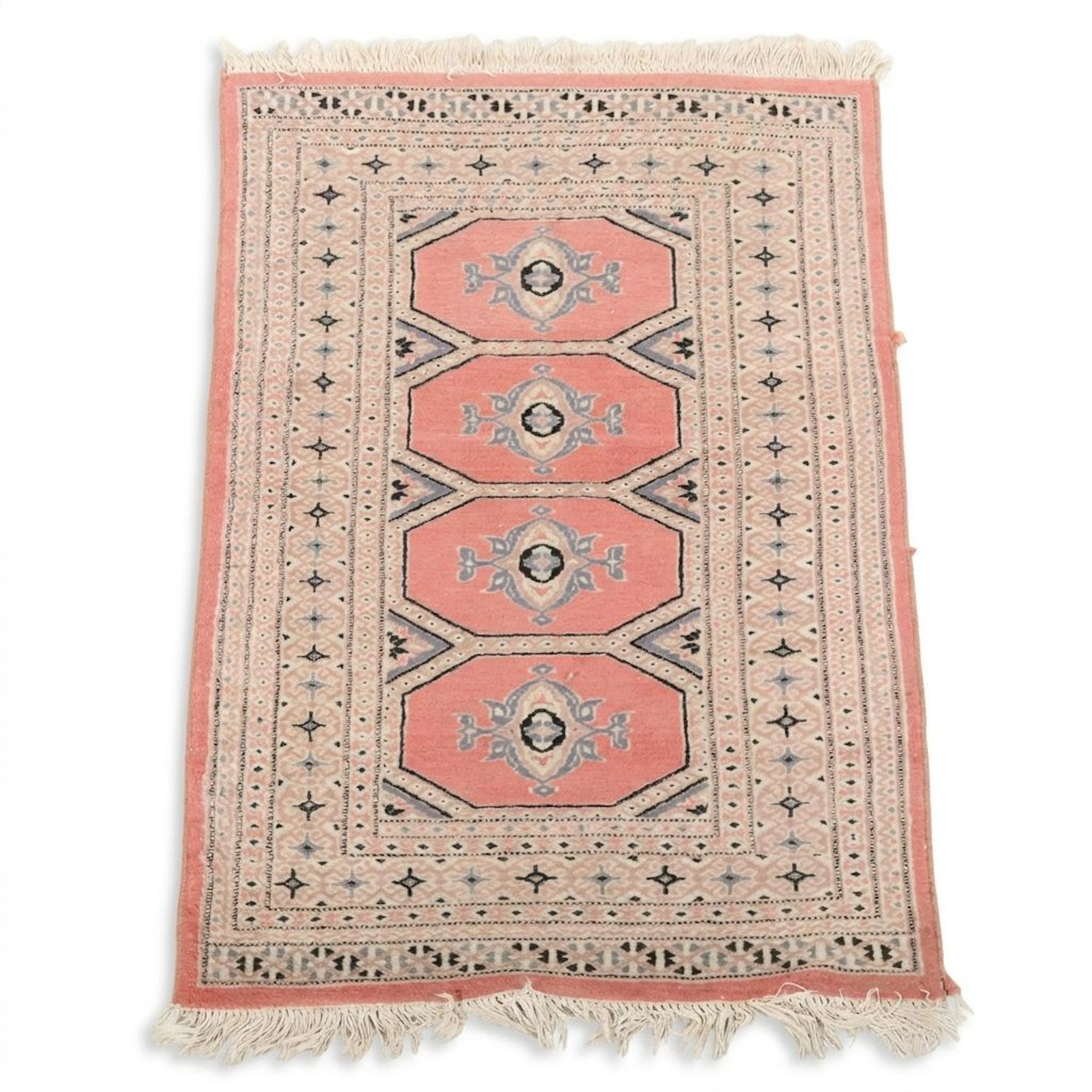 2'7 x 4'5 Hand-Knotted Pakistani Bokhara Accent Rug