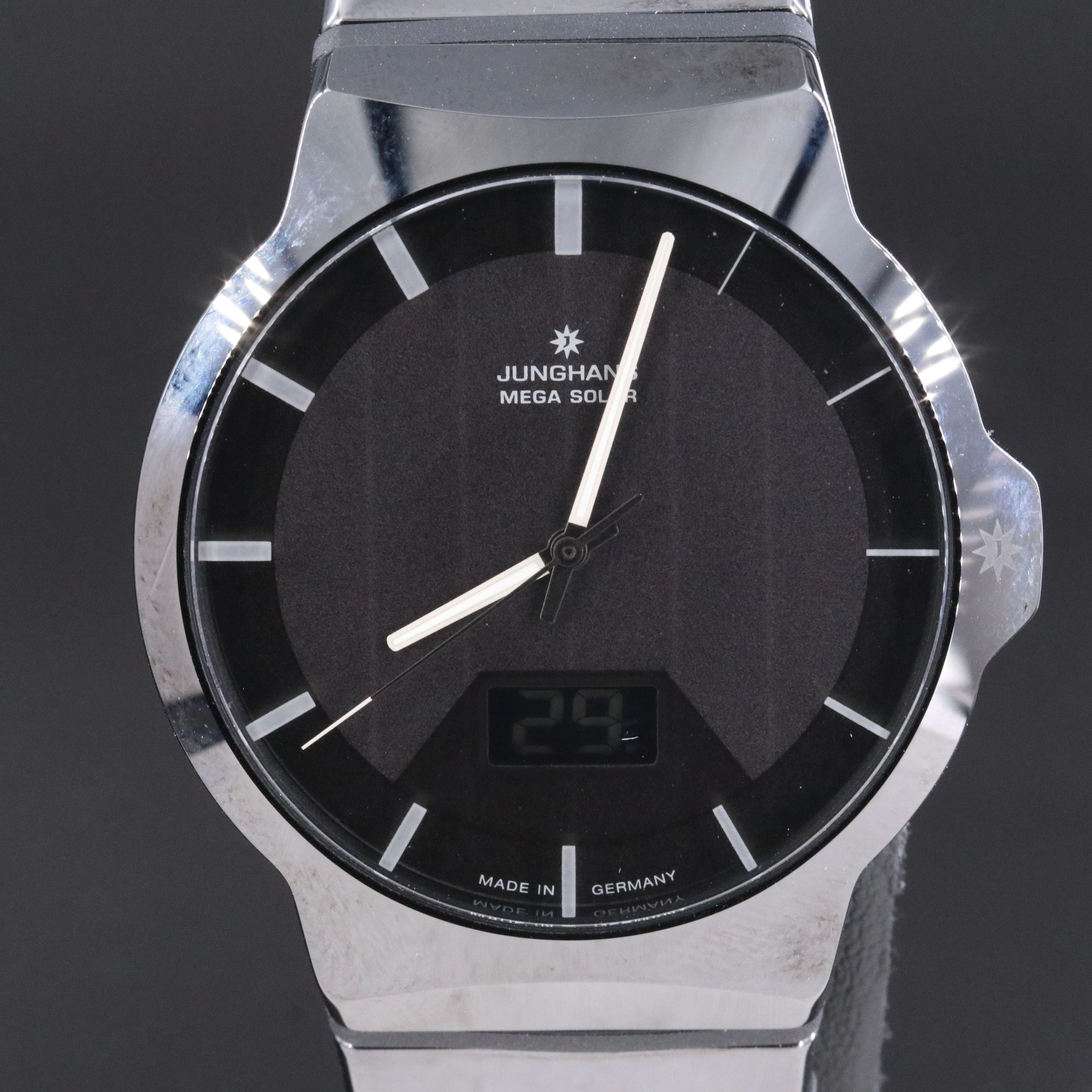 Junghans S Force Mega Solar Powered Radio Controlled Ceramic and Steel Watch