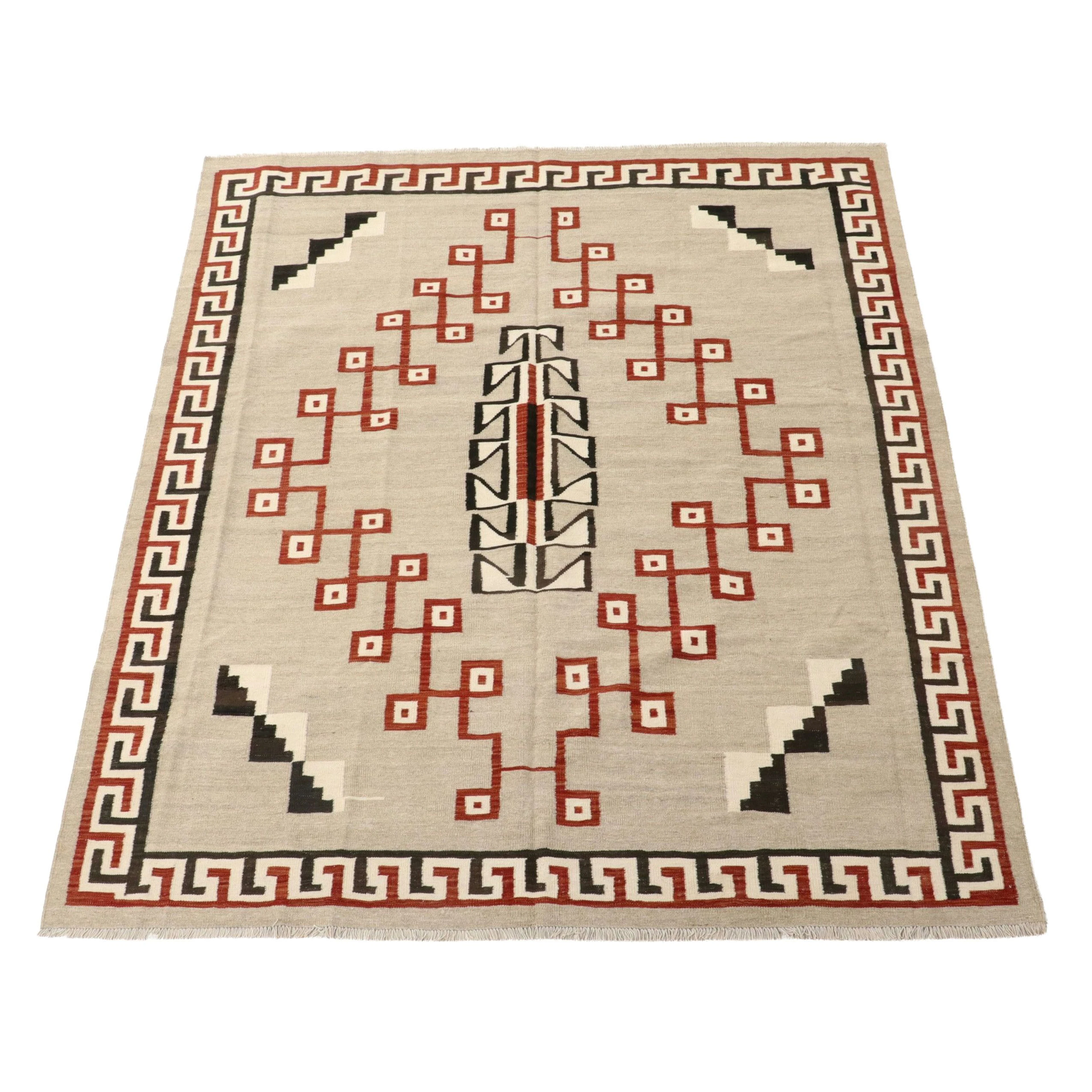 8' x 9'10 Handwoven Pakistani Southwestern Style Kilim Area Rug