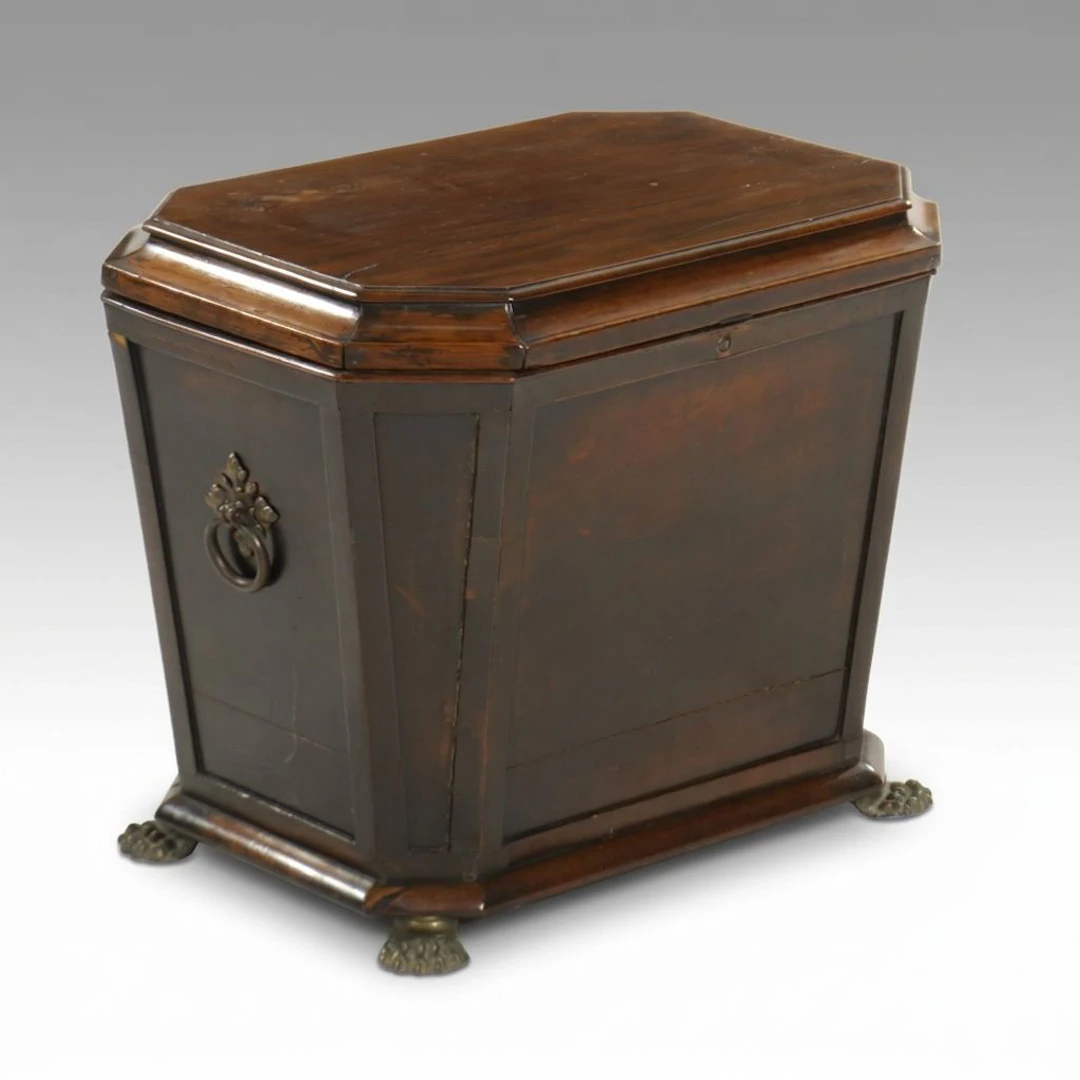 English Regency Mahogany Sarcophagus-Form Cellarette, Early 19th Century