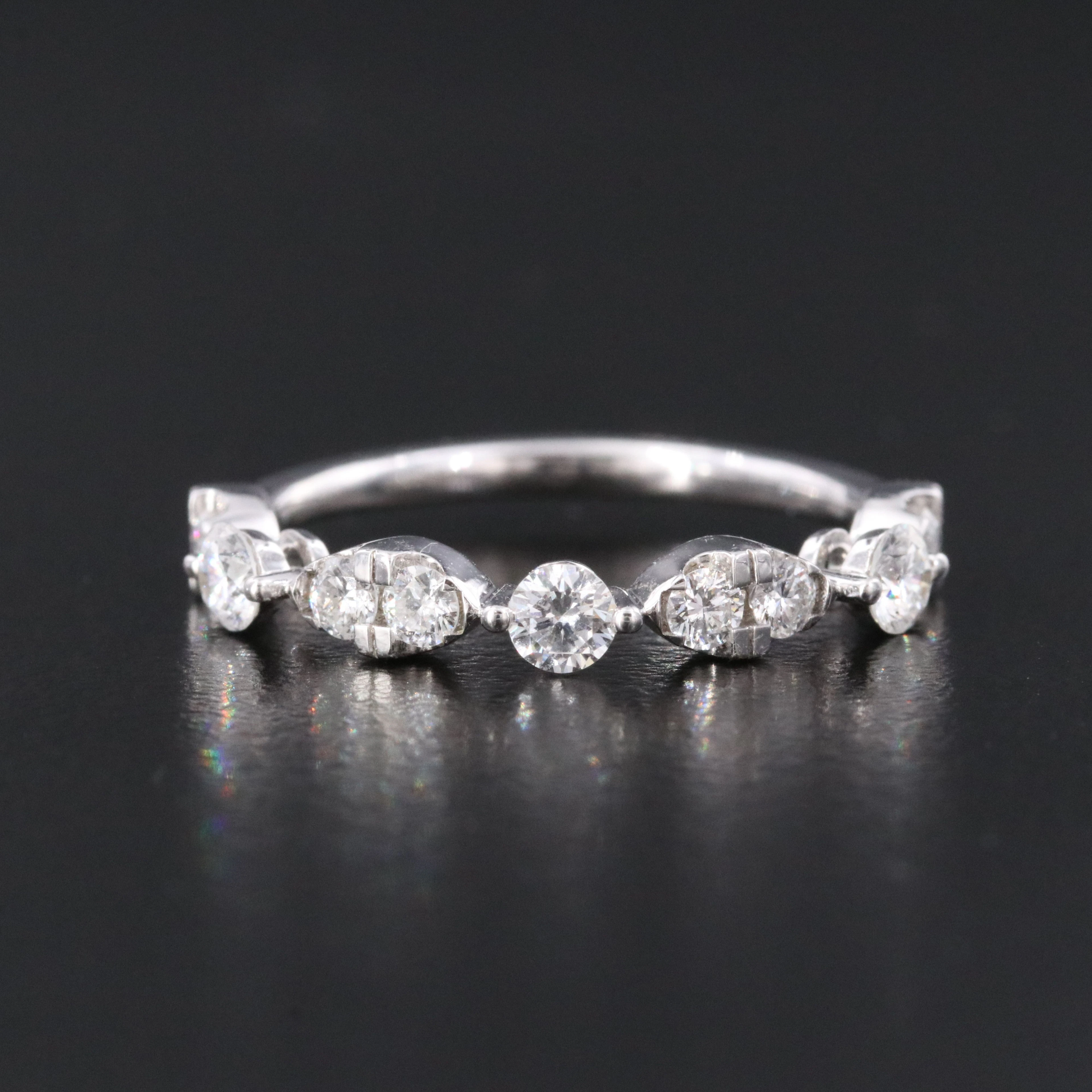 14K 0.69 CTW Lab Grown Diamond Stackable Ring