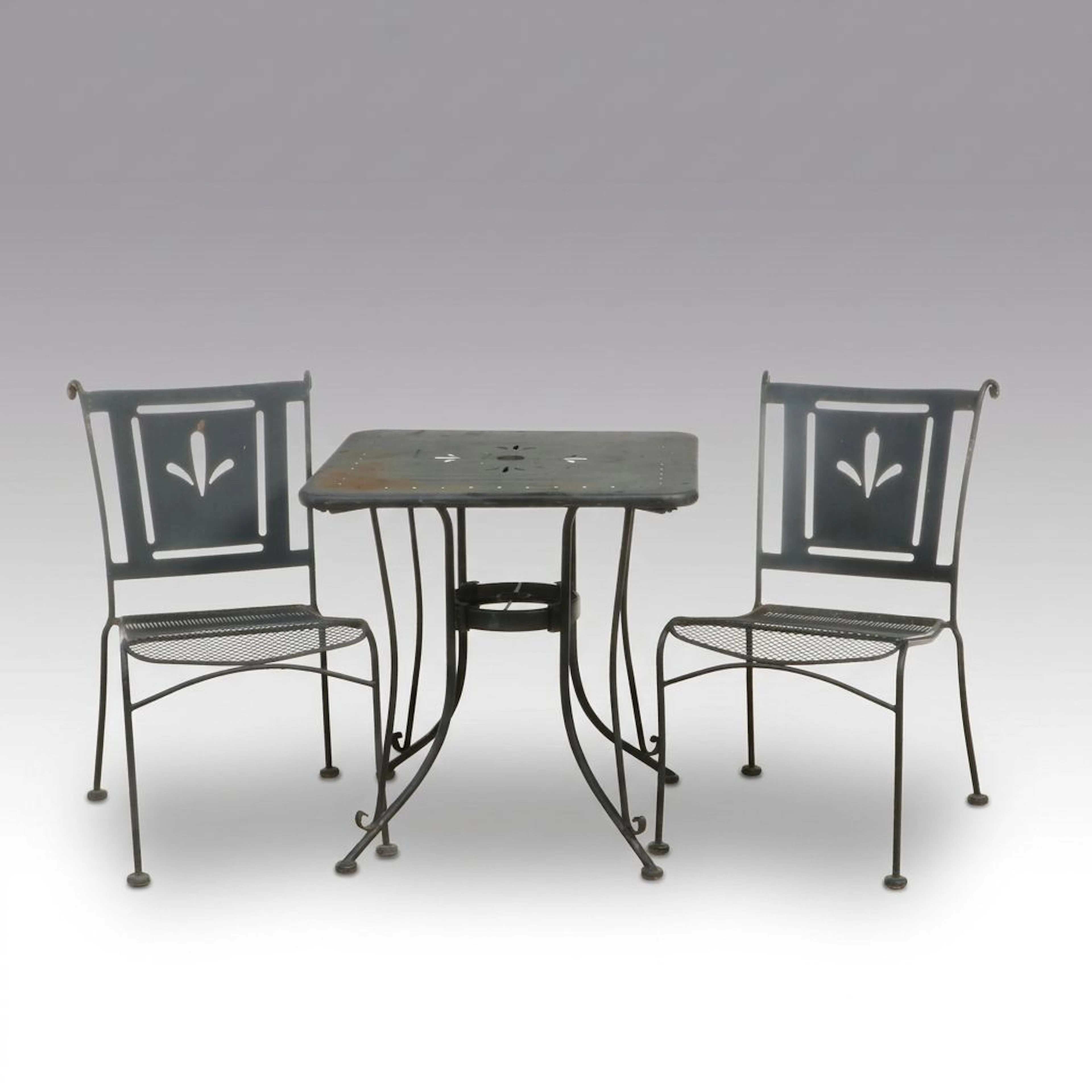 Wrought Iron Three-Piece Patio Bistro Set