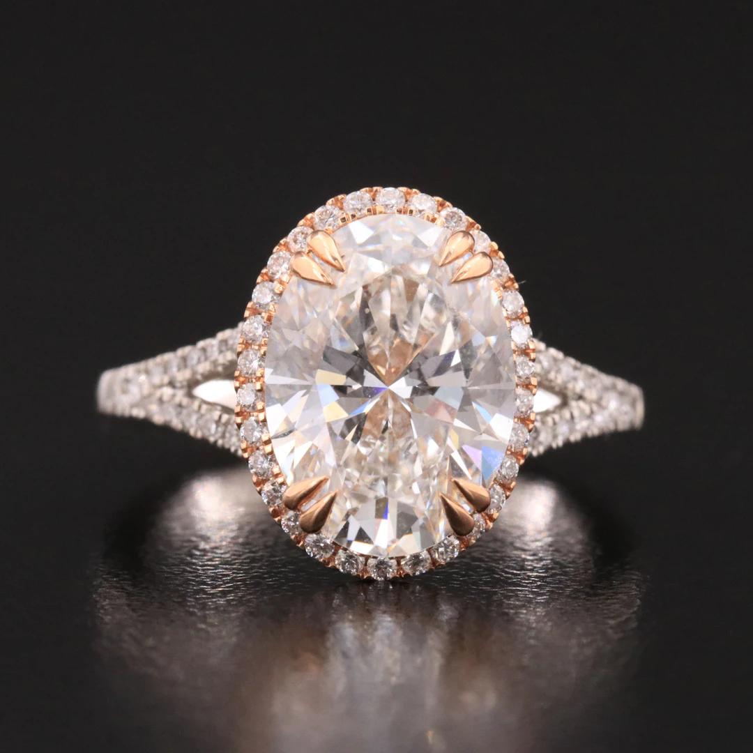14K Two-Tone 4.50 CTW Lab Grown Diamond Ring with IGI Report