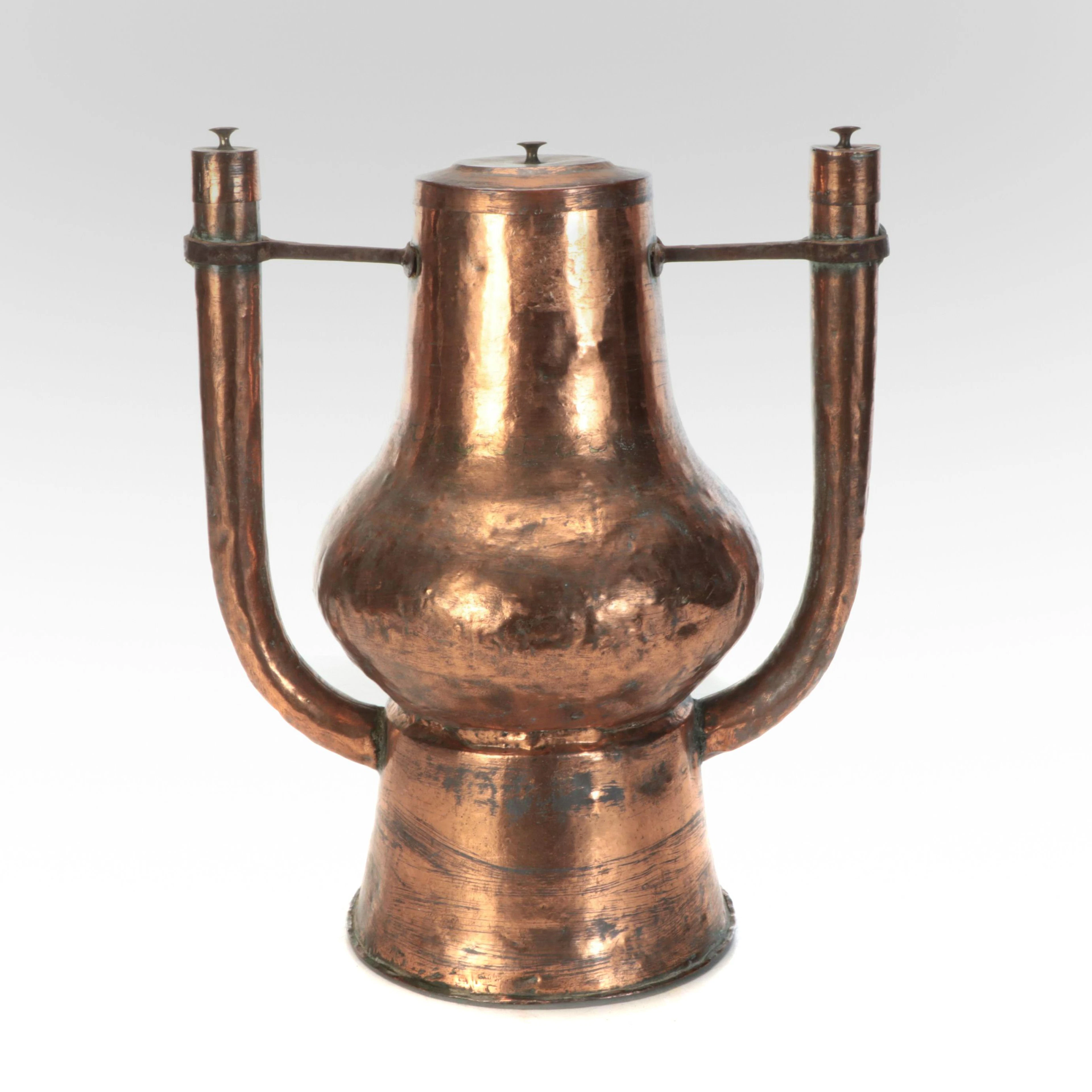 French Copper Bathtub Heater, 19th Century