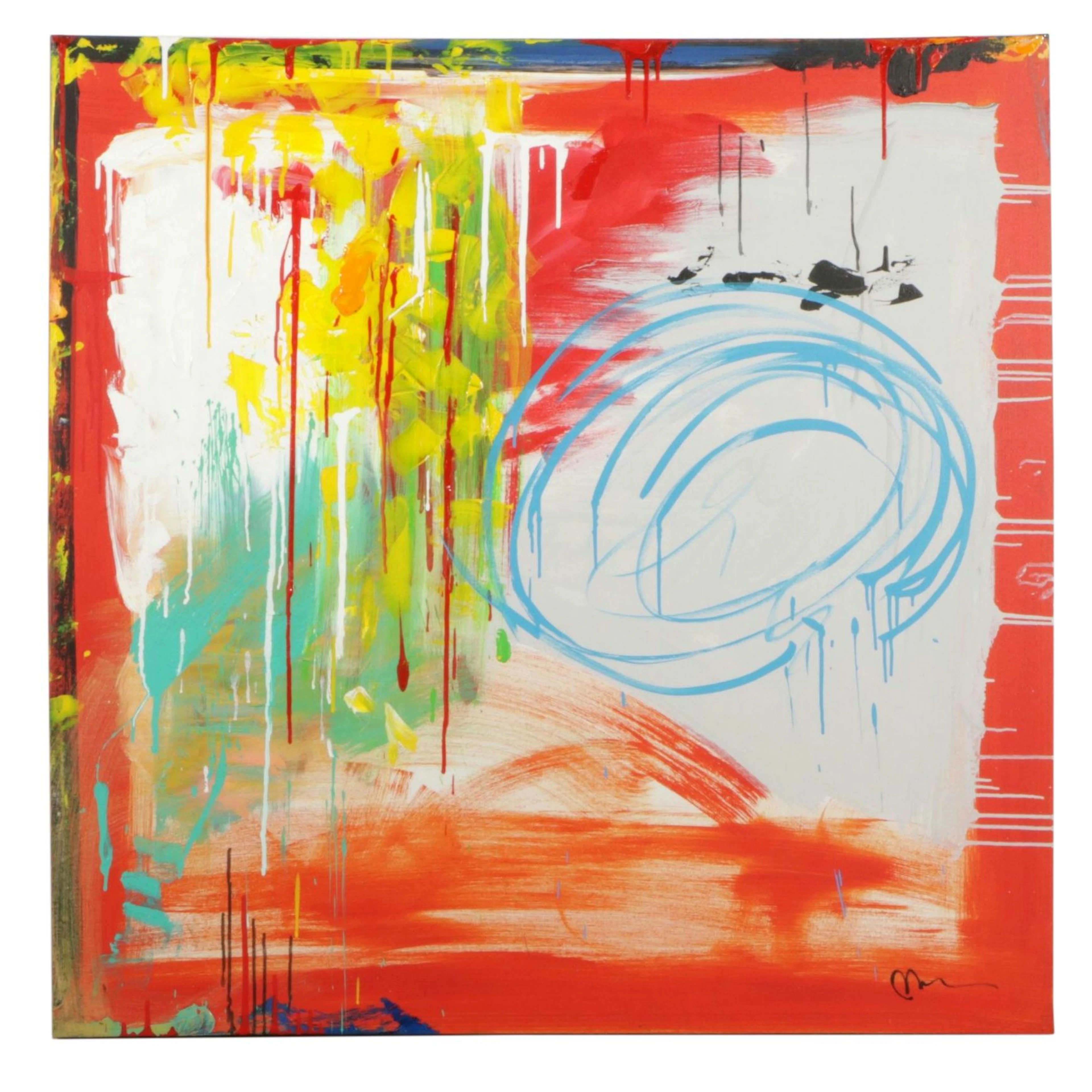 Mac Worthington Abstract Expressionistic Acrylic Painting