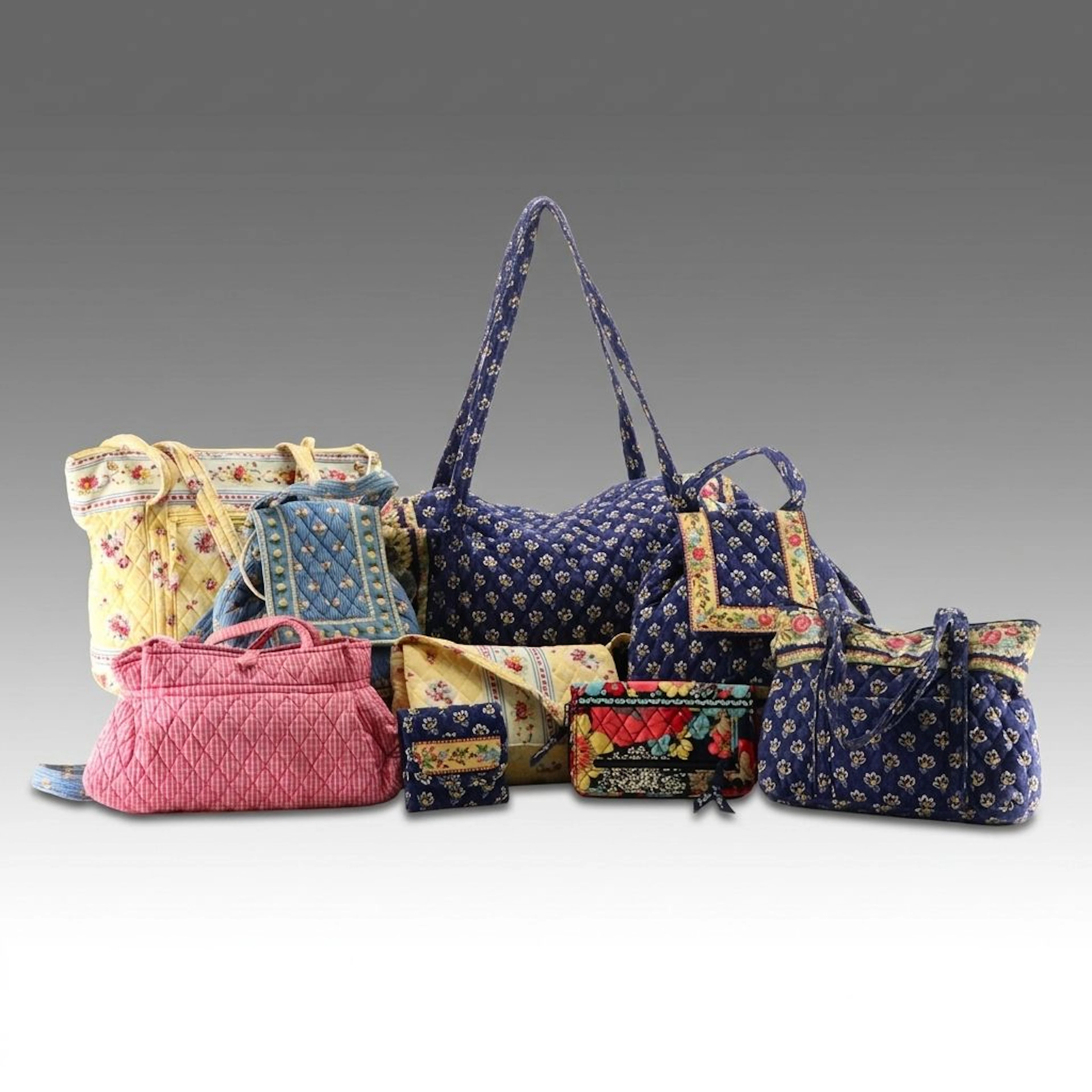 Vera Bradley Pink Silk and Printed Cotton Shoulder Bags & Backpacks With More