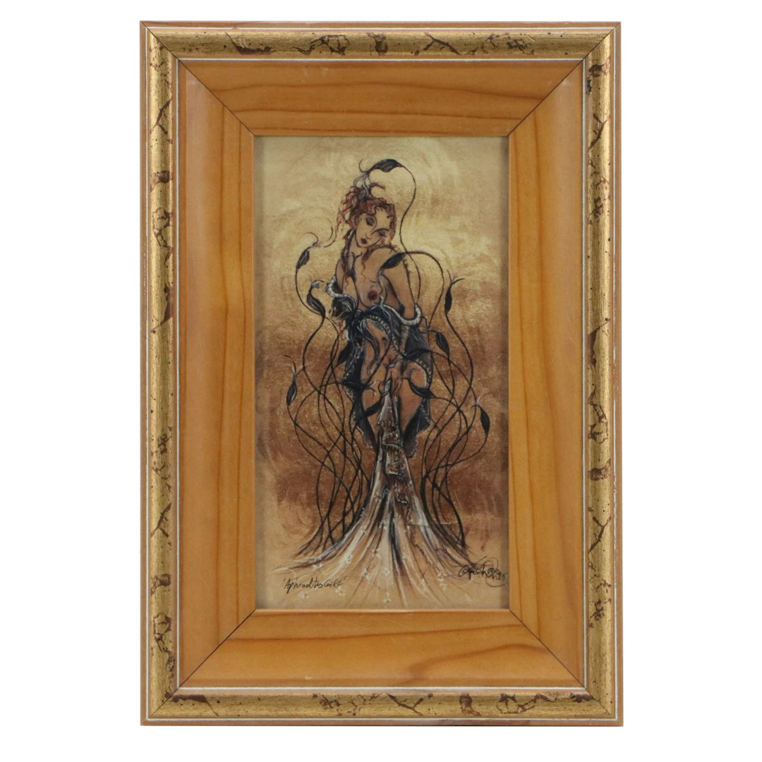 Stylized Nude Photographic Reproduction "Aphrodite's Gift"