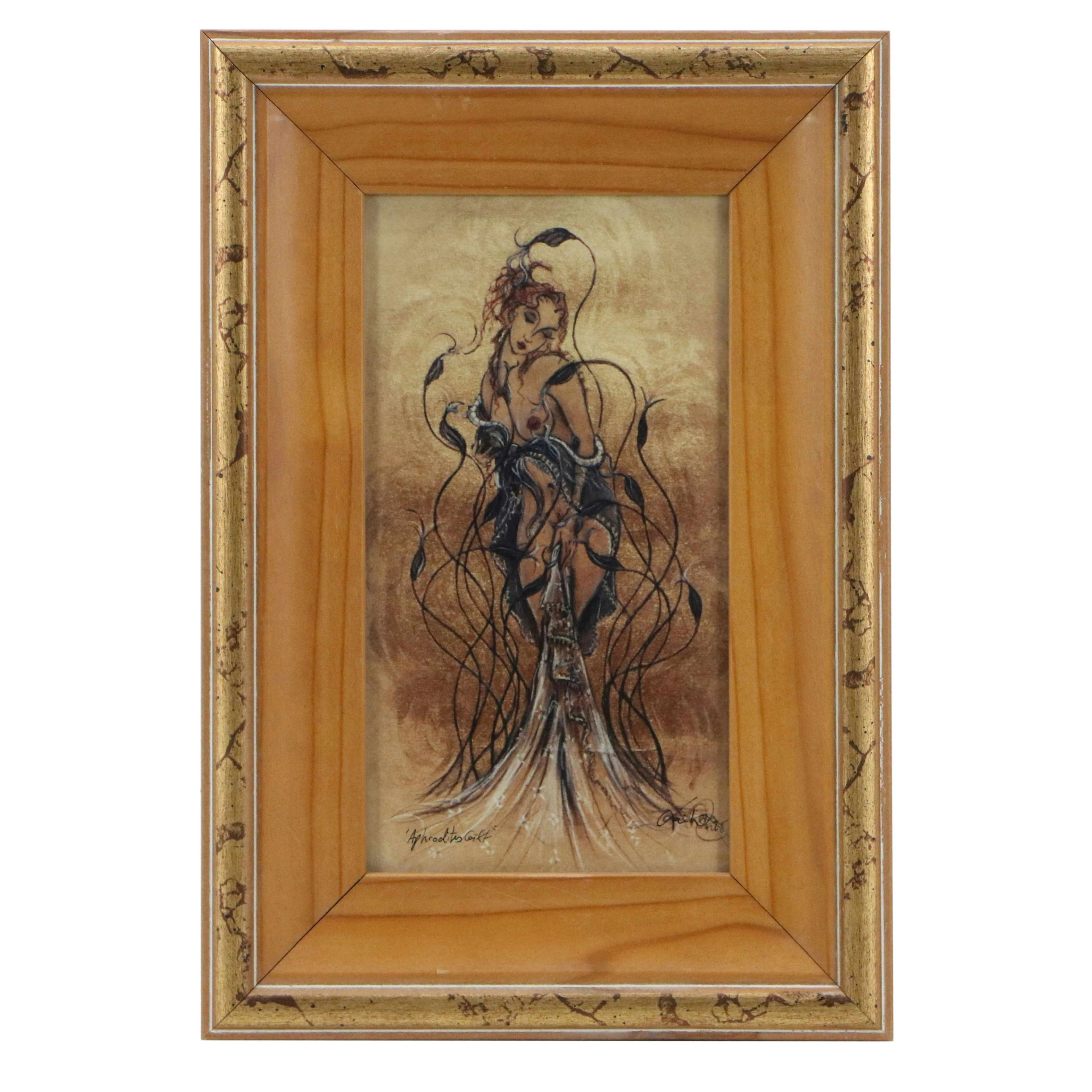 Stylized Nude Photographic Reproduction "Aphrodite's Gift"