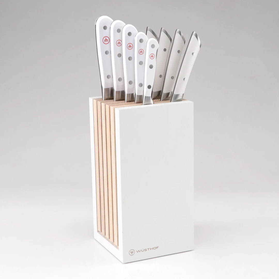 Wüsthof Classic White Knife Block with Chef's Set Set, Cangshan Steak Knives