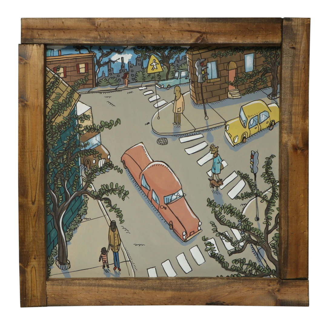 Aaron Wooten Mixed Media Painting "Lakeview," 2026