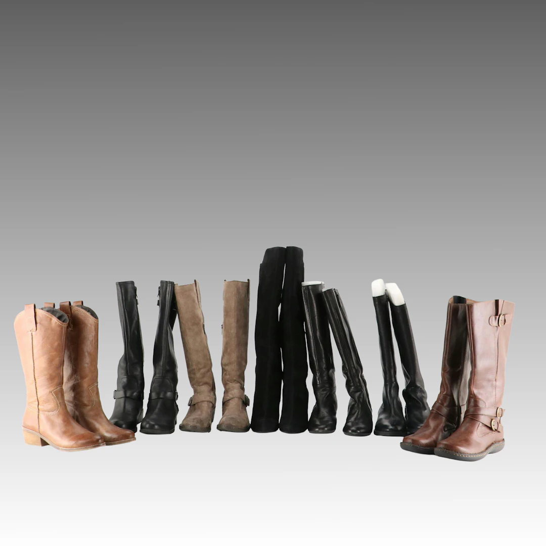 Nine West, Born, Steve Madden & Arturo Chiang Leather Knee-High Boots with More