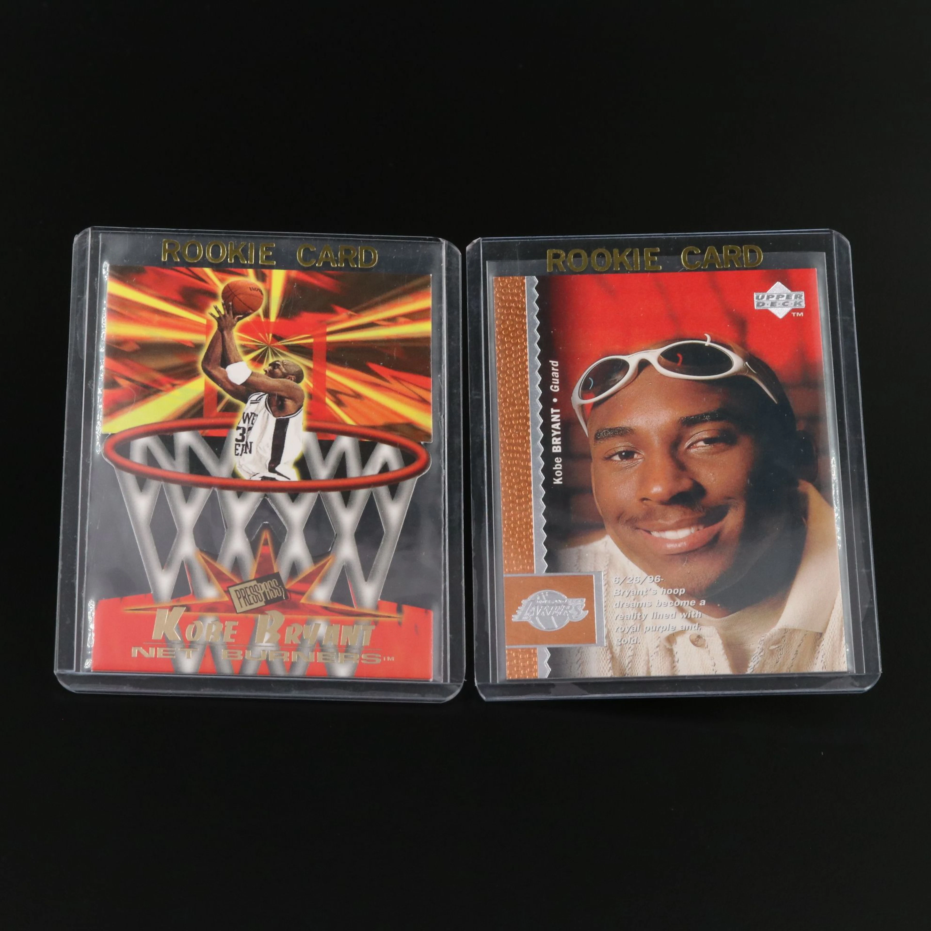 1996-97 Press Pass and Upper Deck Kobe Bryant Rookie Basketball Cards