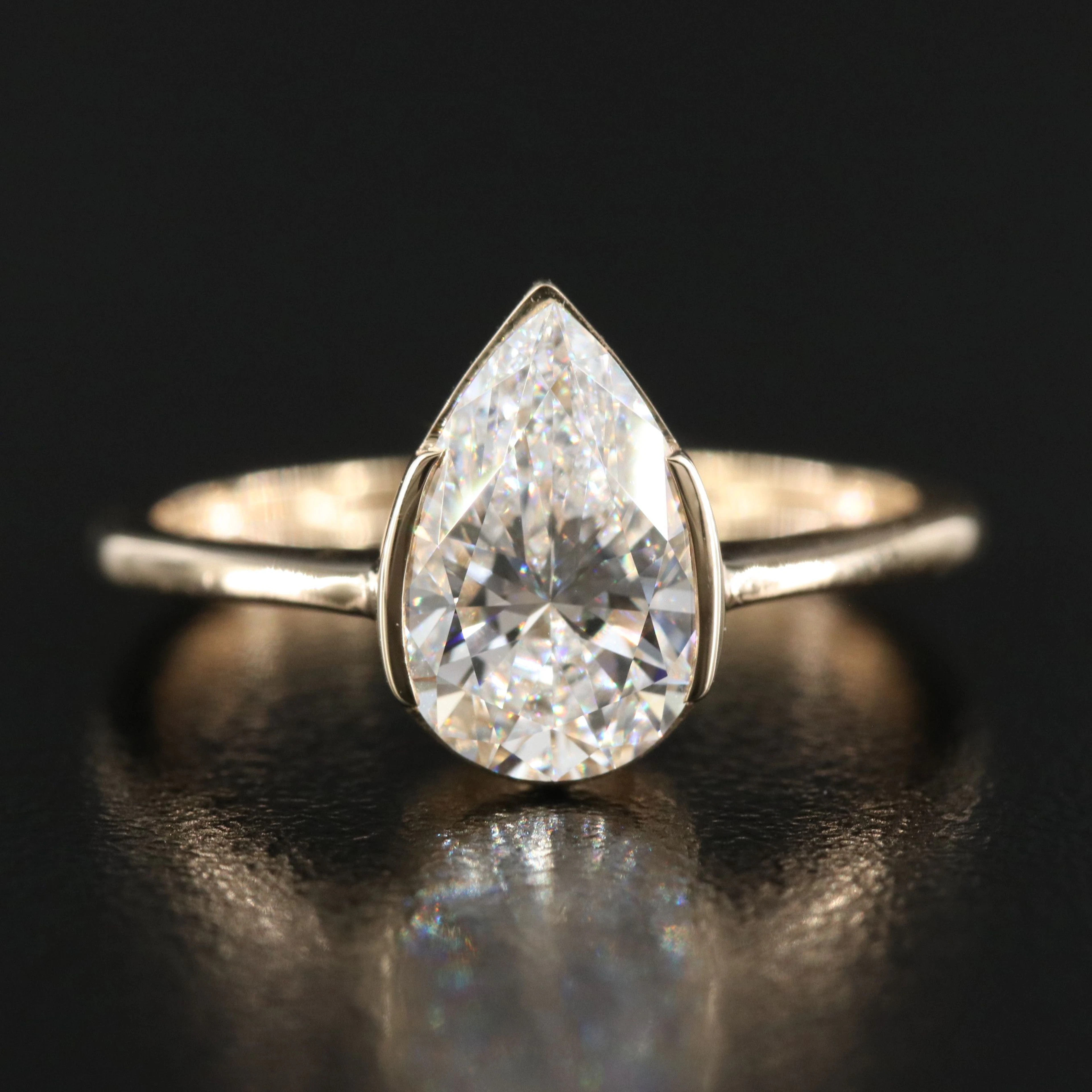 14K 1.64 CT Lab Grown Diamond Ring with IGI Report