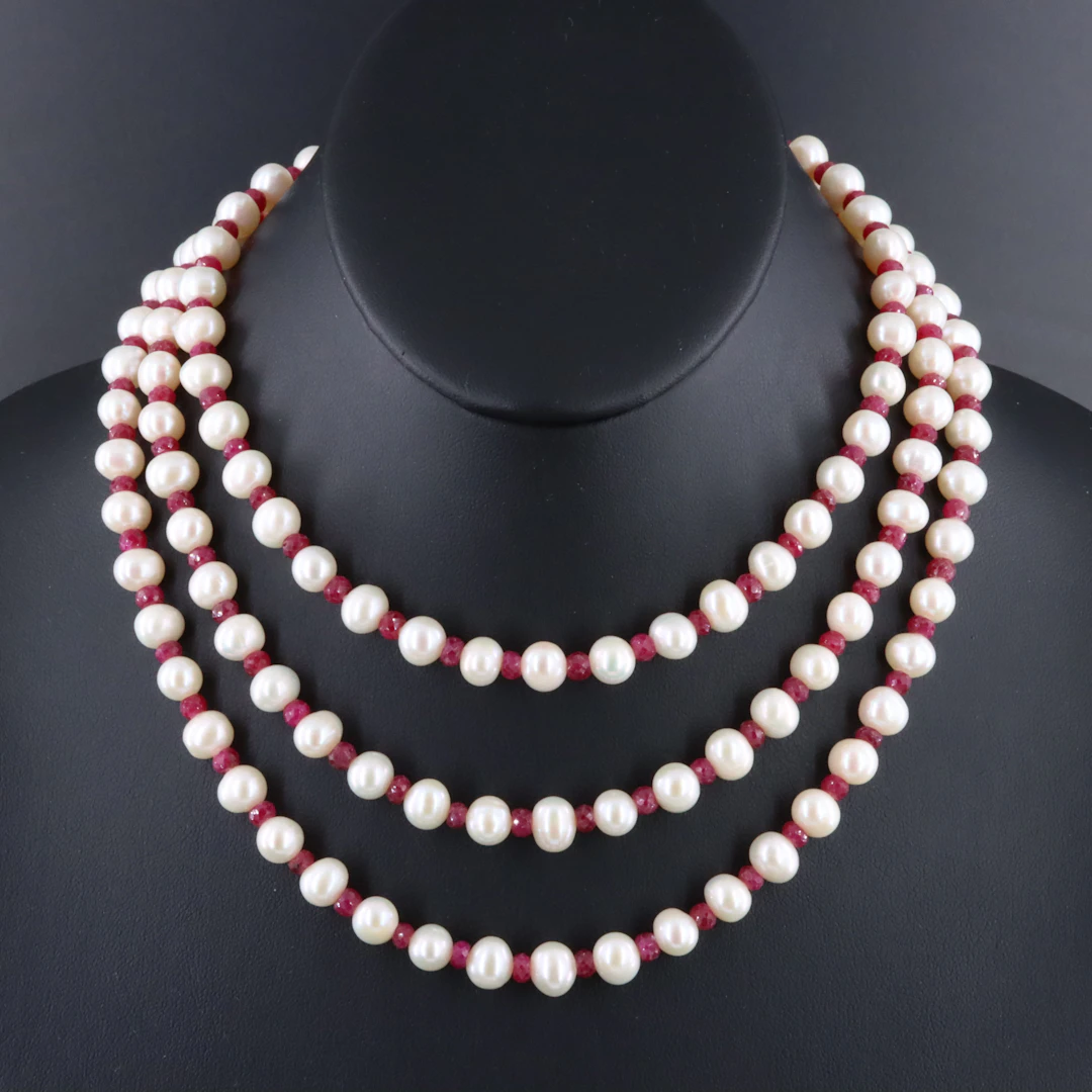 Pearl and Ruby Necklace