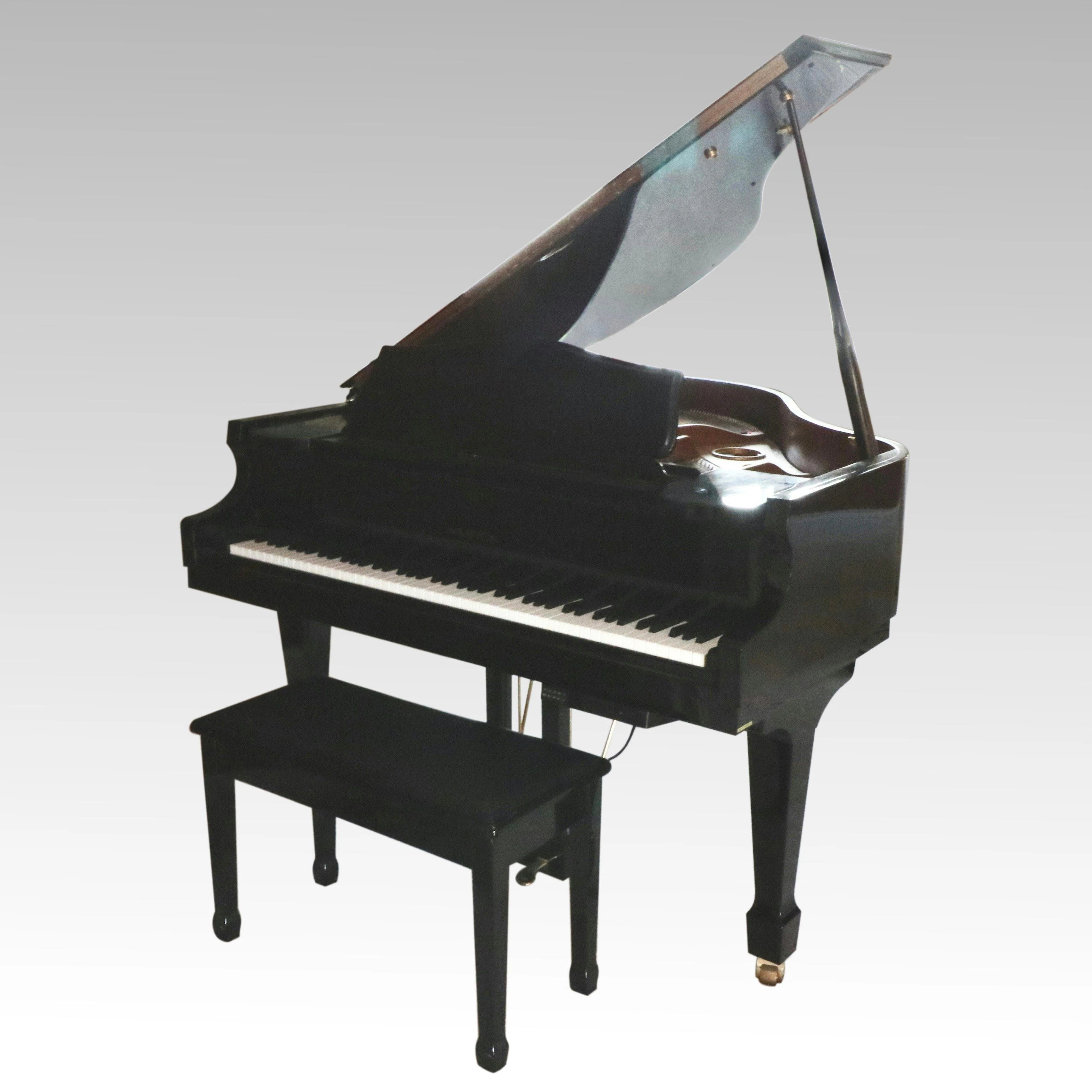 Samick Baby Grand Piano with Factory Installed PianoDisc Player and Stool