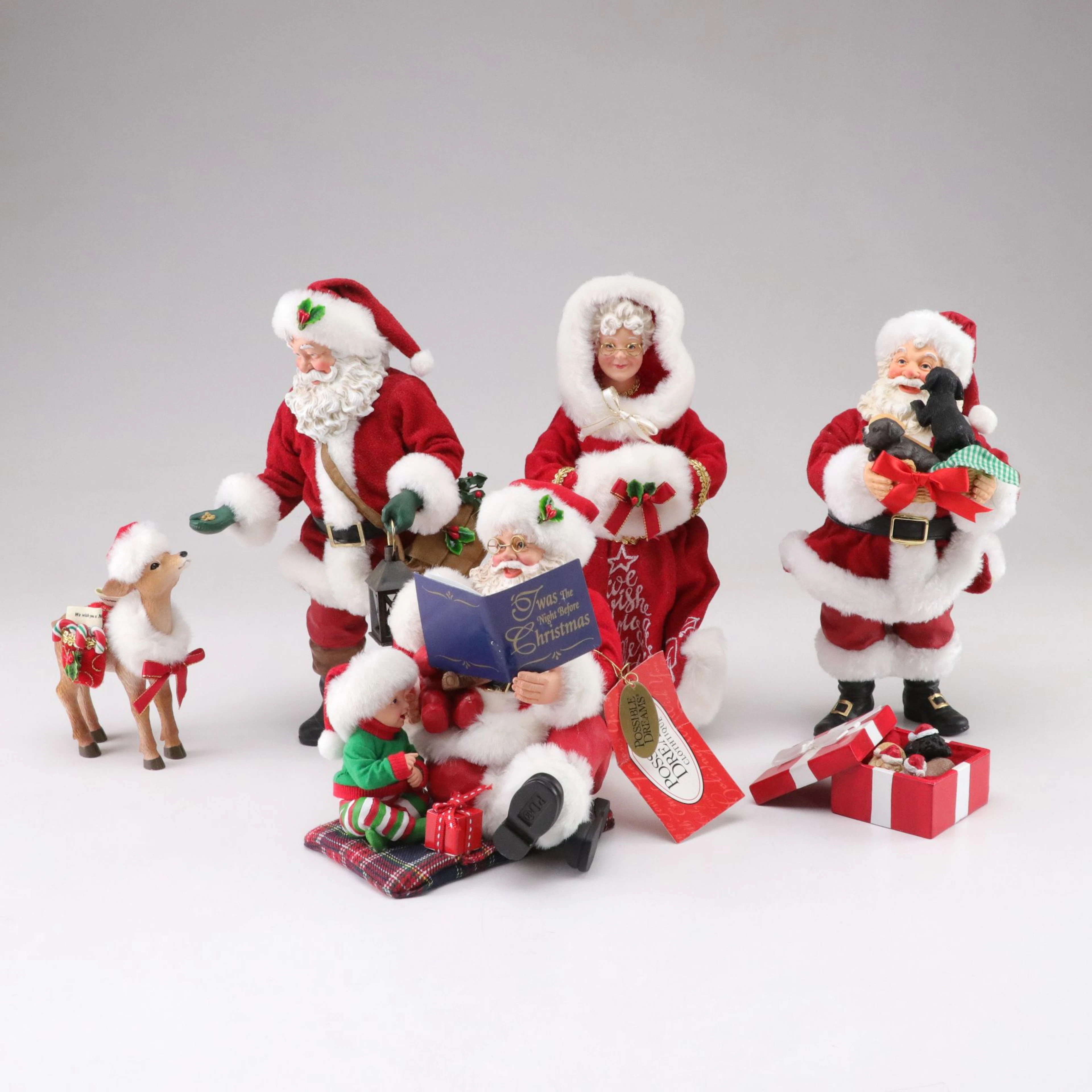 Possible Dreams and Clothtique "Read it Again Santa" and More Figurines