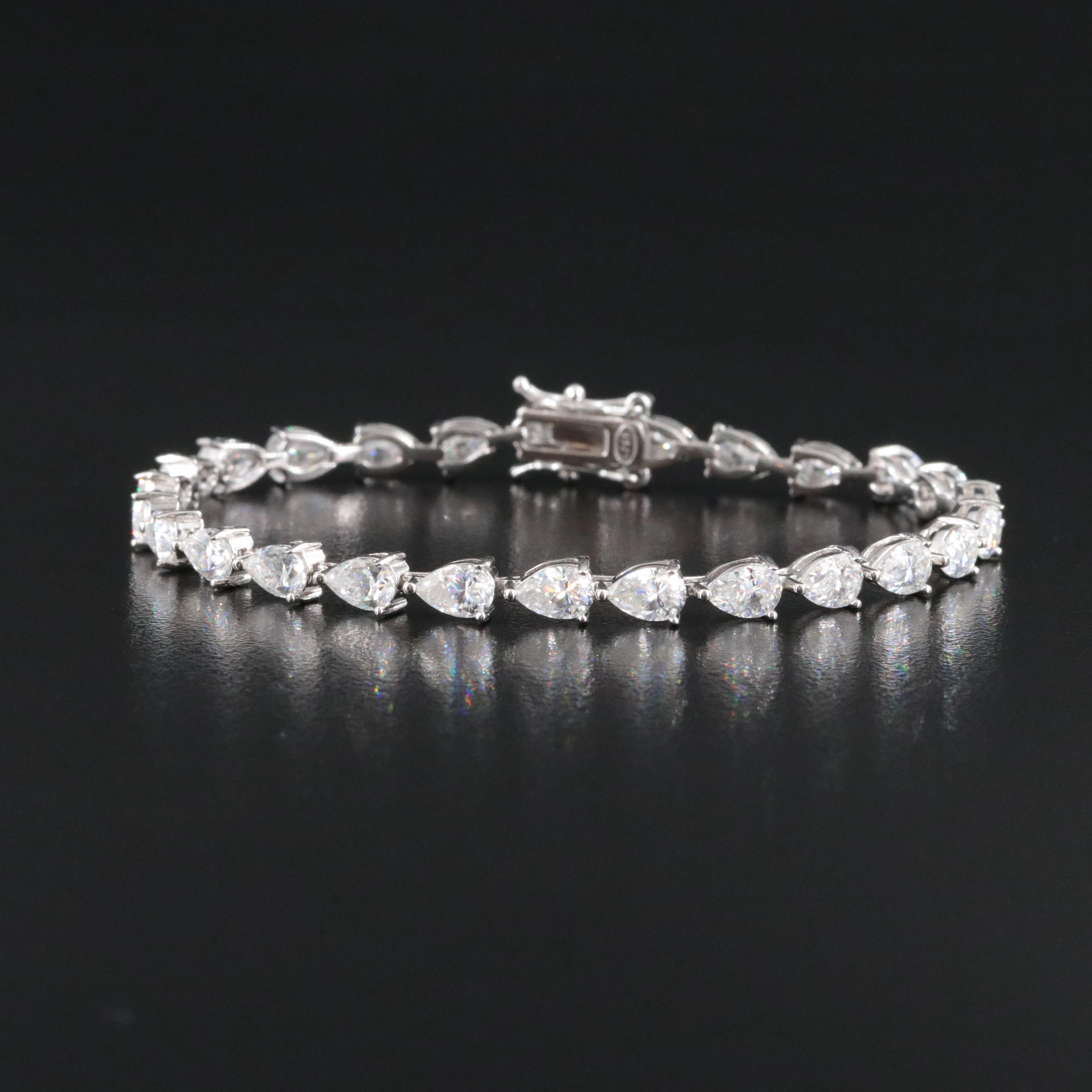Sterling Moissanite Line Bracelet