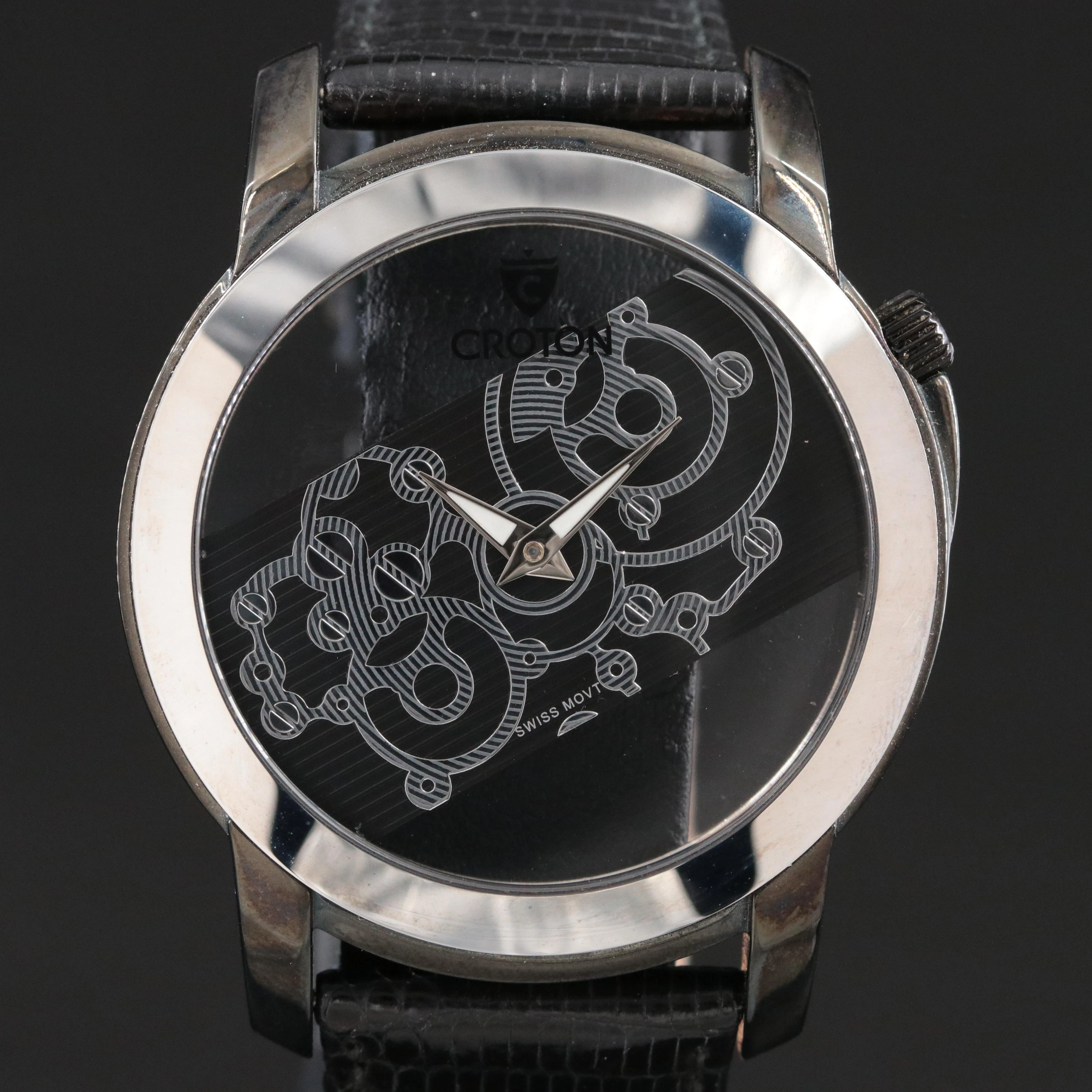 Croton 129th Anniversary Skeleton Style Stainless Steel and Titanium Watch