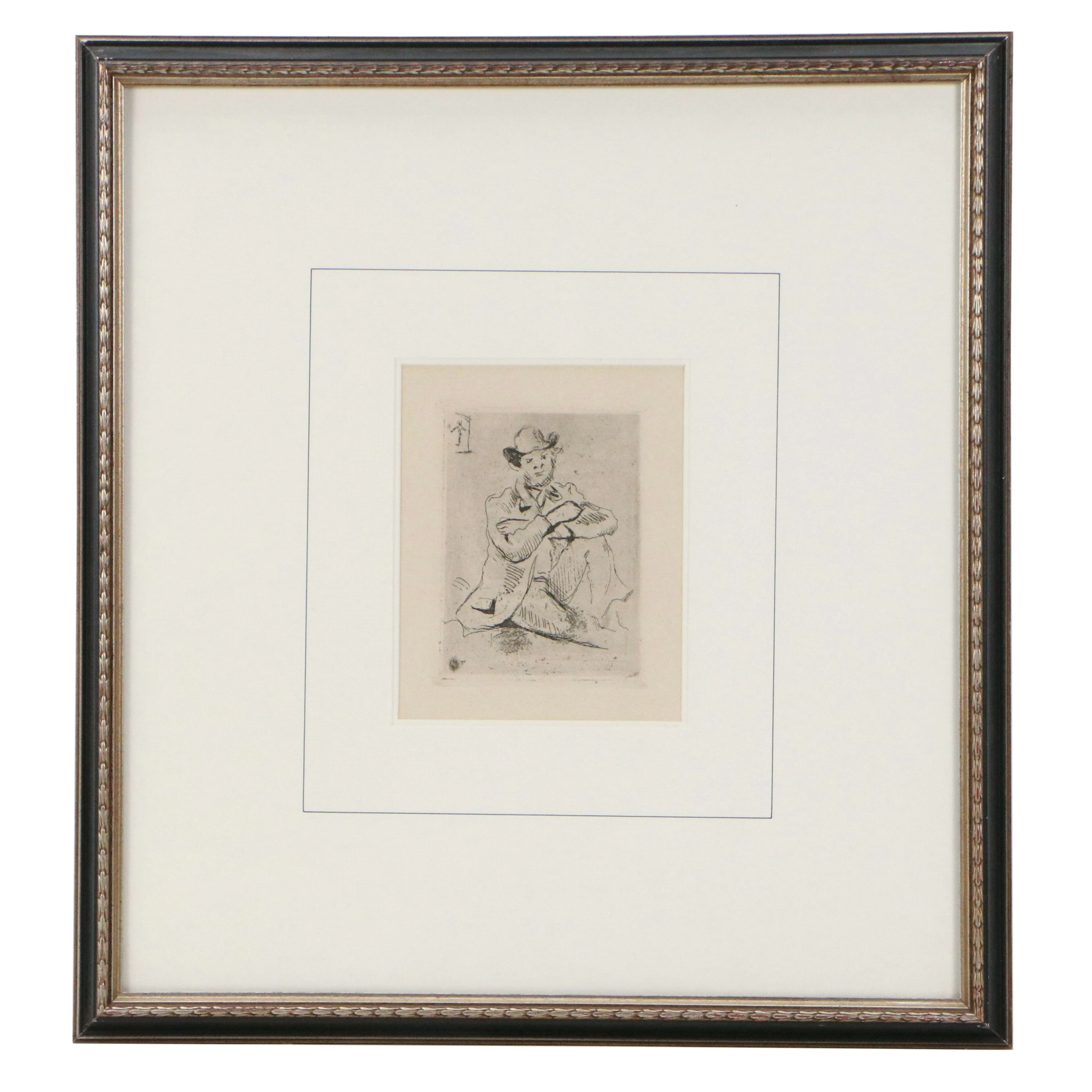 Paul Cézanne Restrike Etching "Guillaumin au Pendu"
