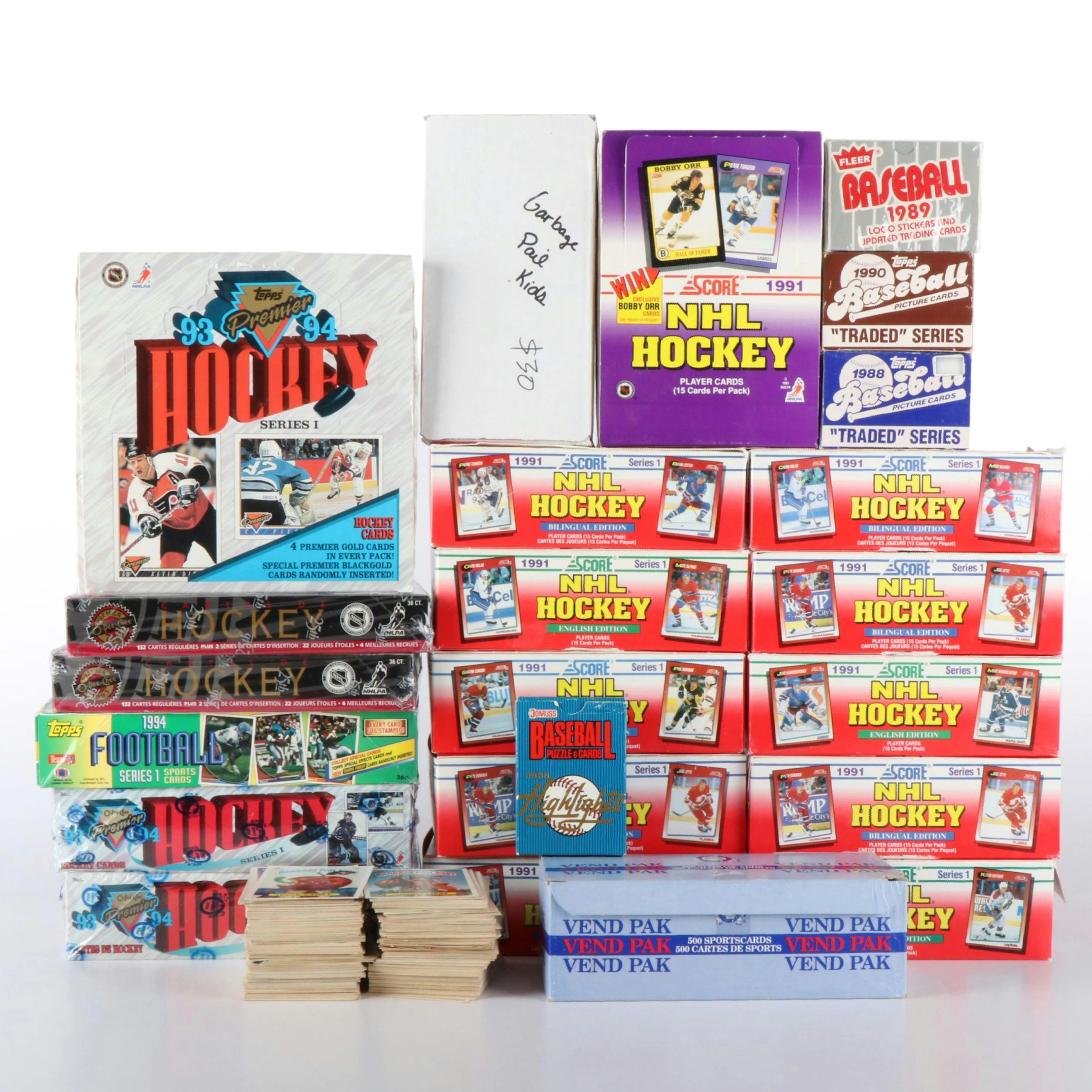 Large Collection of Sports Cards, Mainly Hockey, and Garbage Pail Kids Cards