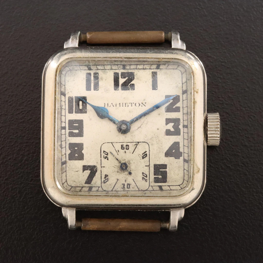 1929 Hamilton Hastings Art Deco Gold-Filled Stem Wind Watch